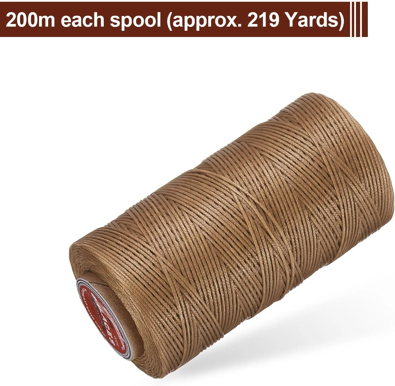 نخ موم زده چرم دوزی تخت QUARKZMAN، 200 متر / 219 یارد نخ موم زده پلی استر، نخ دوخت موم زده 210D برای صنایع دستی چرمی، صحافی، دستبندهای بافته شده، قهوه ای خاکی نخ موم زده چرم دوزی تخت QUARKZMAN، 200 متر / 219 یارد نخ موم زده پلی استر، نخ دوخت موم زده 210D برای صنایع دستی چرمی، صحافی، دستبندهای بافته شده، قهوه ای خاکی