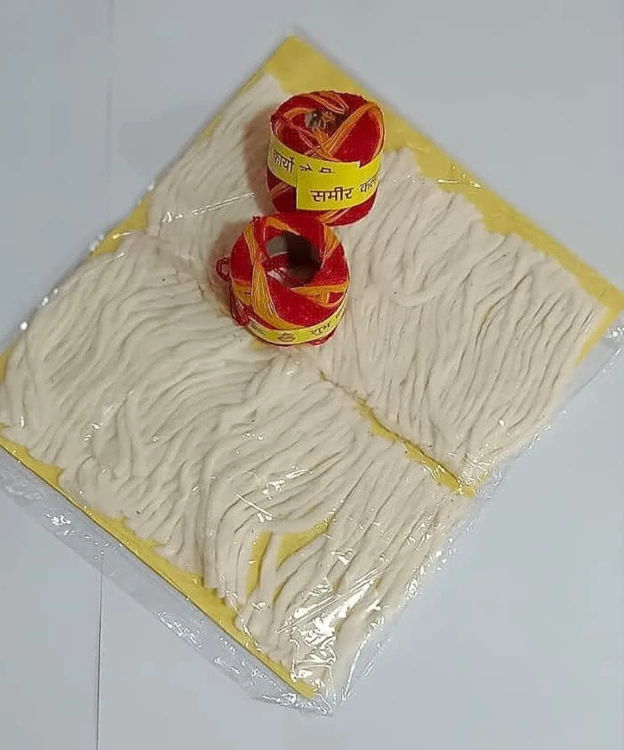 مجموعه 2 عددی نخ مولی Proficient Enterprises، 100 عدد فتیله نخی برای پوجا، نخ جشنواره هندی، پوجه داگا، رول مچ دست، لاچا، راکشا سوترا خالص، مولی داگا ارگانیک برای پوجان، عبادت، دیوالی، جشنواره