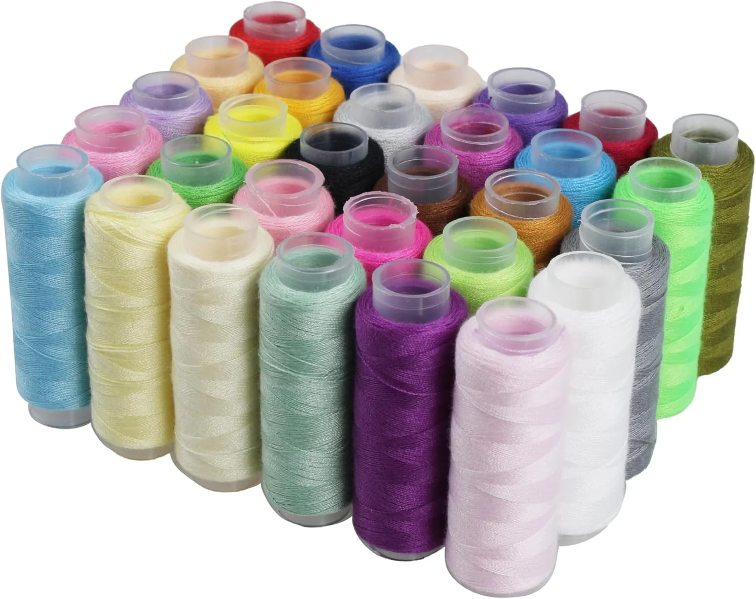 نخ خیاطی 30 رنگ PSON، 250 یارد در هر قرقره، کیت نخ پلی استر برای چرخ خیاطی، خیاطی دستی، کار دست ساز، DIY