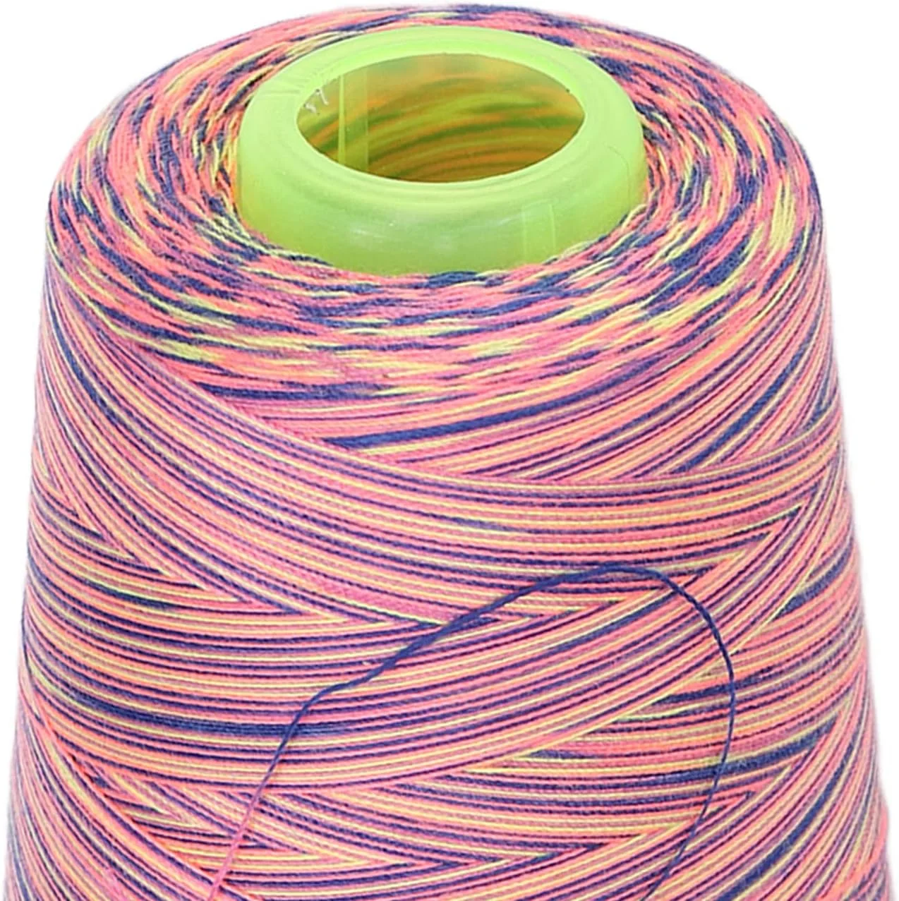 نخ خیاطی رنگین کمانی، نخ مخروطی سردوز پلی استر متالیک رنگین کمانی حرفه ای، نخ بافته شده برای خیاطی، کوک متقاطع، ماشین نساجی و گلدوزی (#2)