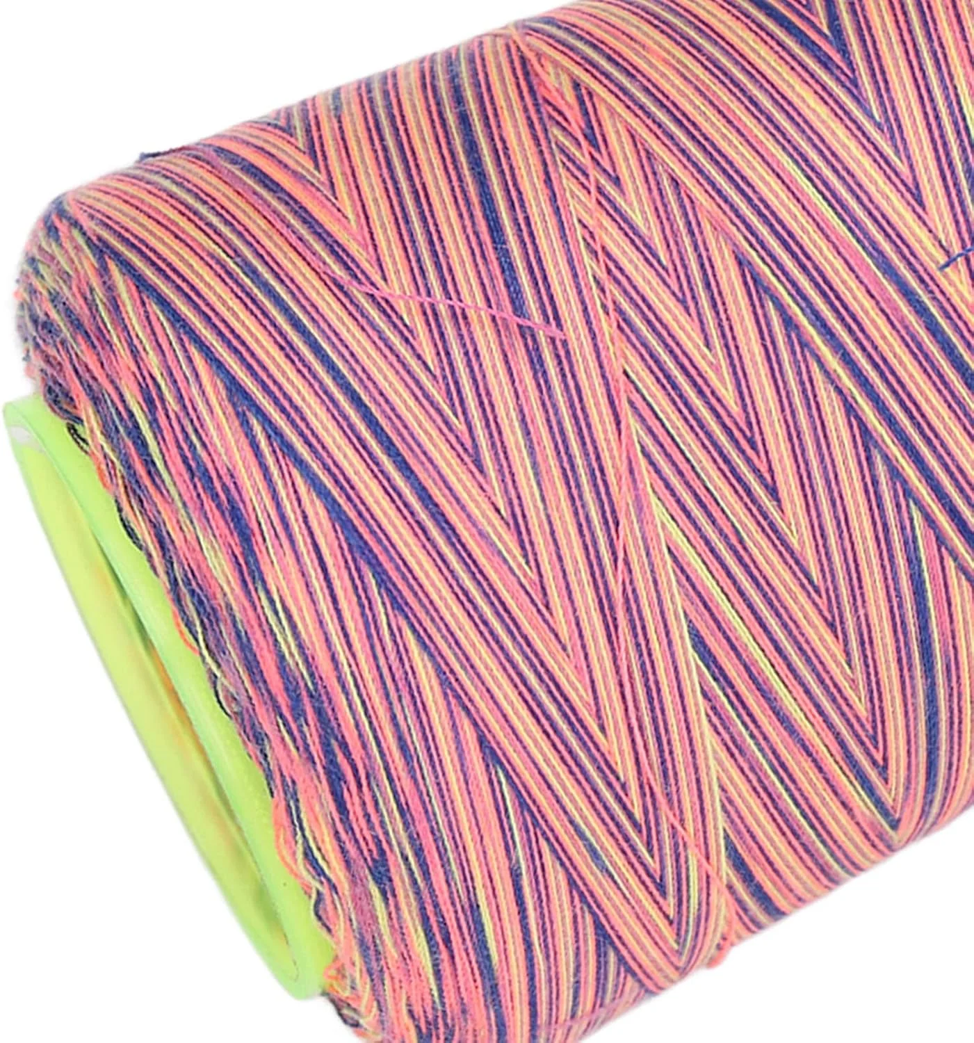 نخ خیاطی رنگین کمانی، نخ مخروطی سردوز پلی استر متالیک رنگین کمانی حرفه ای، نخ بافته شده برای خیاطی، کوک متقاطع، ماشین نساجی و گلدوزی (#2)