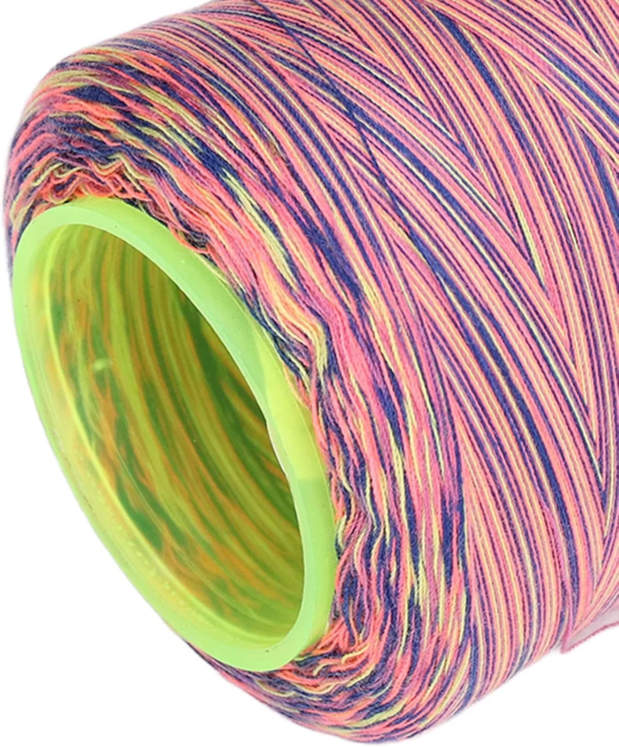 نخ خیاطی رنگین کمانی، نخ مخروطی سردوز پلی استر متالیک رنگین کمانی حرفه ای، نخ بافته شده برای خیاطی، کوک متقاطع، ماشین نساجی و گلدوزی (#2)
