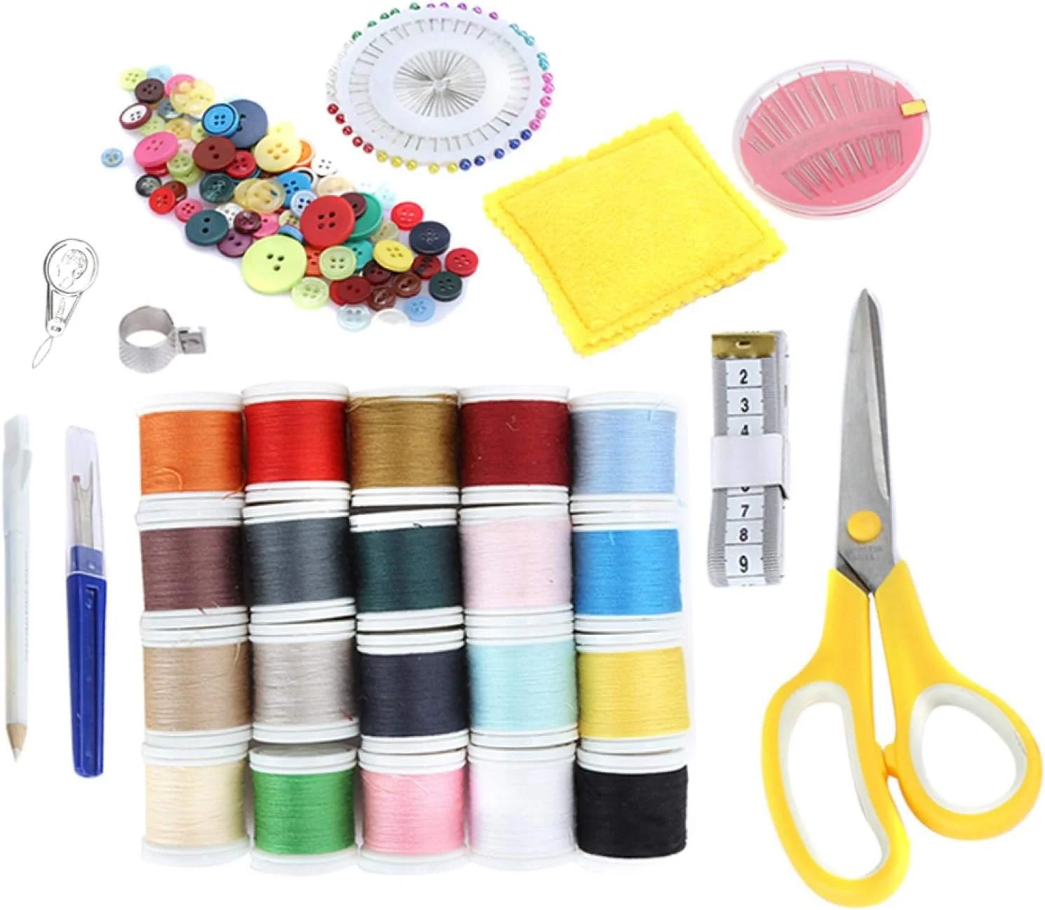 ابزار خیاطی نخ پنبه ای کاربردی DIY، تزئینات خیاطی آماده ابزار خیاطی نخ پنبه ای کاربردی DIY، تزئینات خیاطی آماده
