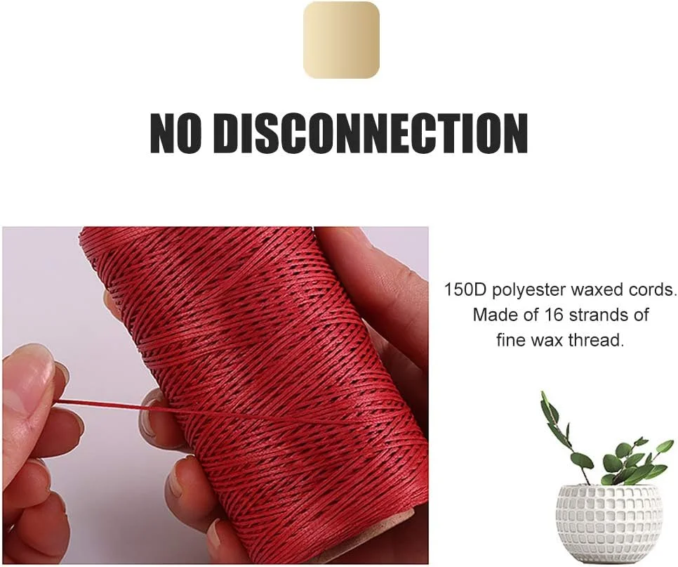 نخ موم زده 150D پلی استر، نخ های دوخت موم دار تخت همه منظوره برای صحافی، مکرومه، صنایع دستی، دستبندهای DIY، خیاطی، بافندگی، قلاب بافی نخ موم زده 150D پلی استر، نخ های دوخت موم دار تخت همه منظوره برای صحافی، مکرومه، صنایع دستی، دستبندهای DIY، خیاطی، بافندگی، قلاب بافی