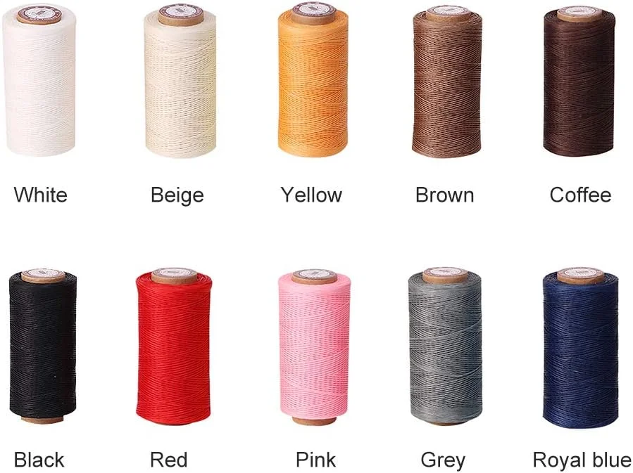 نخ موم زده 150D پلی استر، نخ های دوخت موم دار تخت همه منظوره برای صحافی، مکرومه، صنایع دستی، دستبندهای DIY، خیاطی، بافندگی، قلاب بافی نخ موم زده 150D پلی استر، نخ های دوخت موم دار تخت همه منظوره برای صحافی، مکرومه، صنایع دستی، دستبندهای DIY، خیاطی، بافندگی، قلاب بافی
