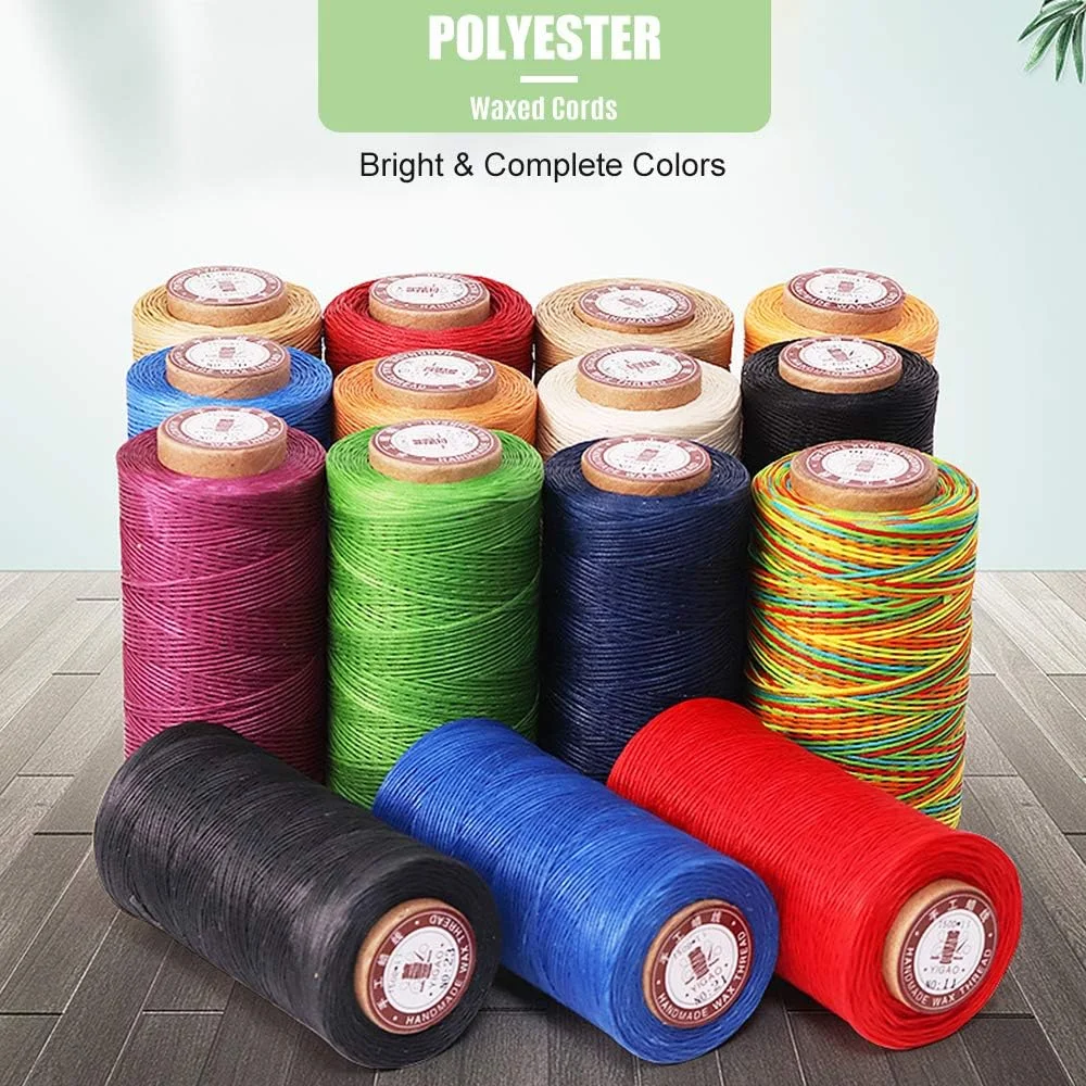 نخ موم زده 150D پلی استر، نخ های دوخت موم دار تخت همه منظوره برای صحافی، مکرومه، صنایع دستی، دستبندهای DIY، خیاطی، بافندگی، قلاب بافی نخ موم زده 150D پلی استر، نخ های دوخت موم دار تخت همه منظوره برای صحافی، مکرومه، صنایع دستی، دستبندهای DIY، خیاطی، بافندگی، قلاب بافی