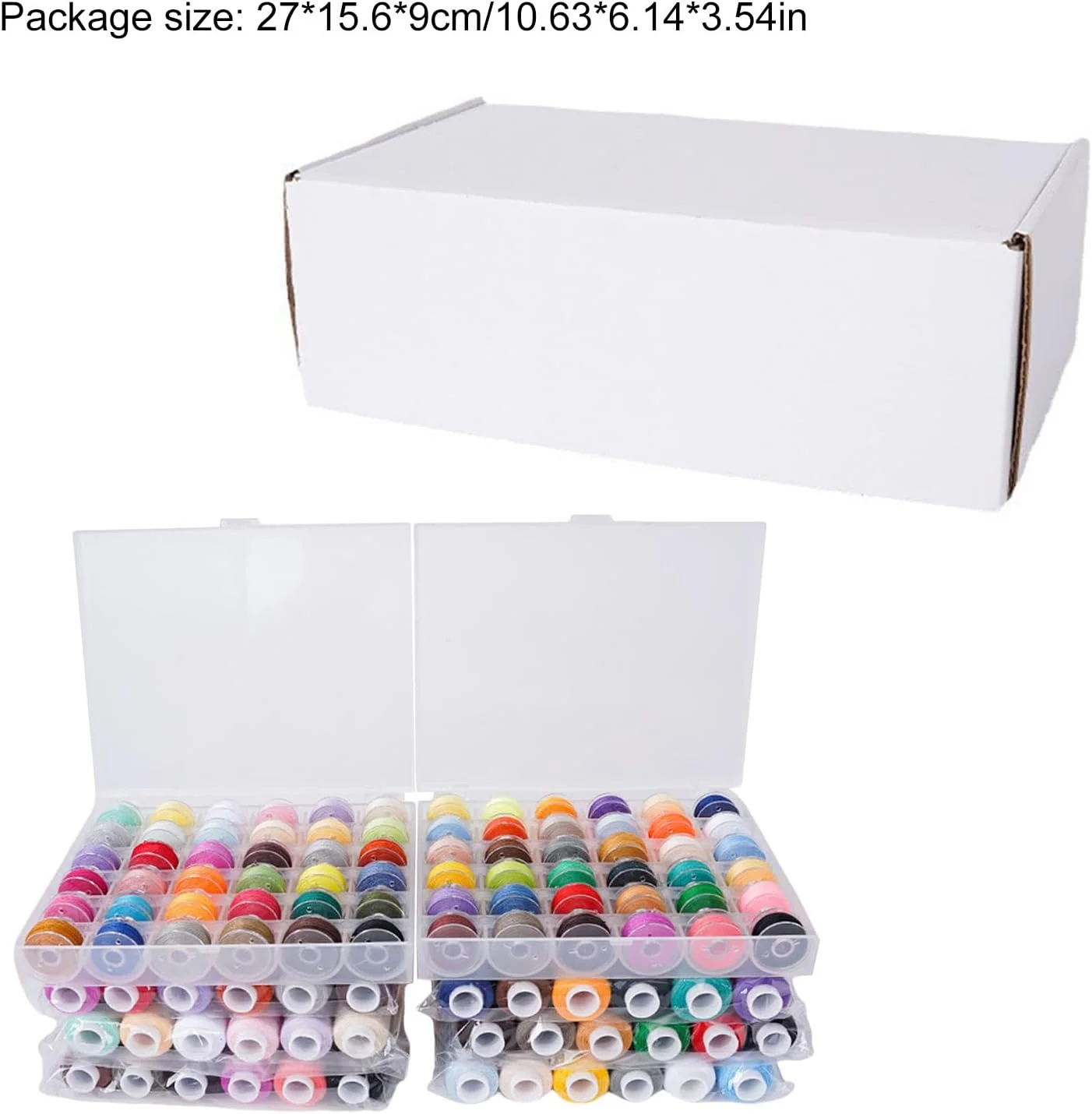 ست نخ خیاطی پلی استر 72 عددی به همراه جعبه برای خیاطان حرفه ای و افراد مبتدی ست نخ خیاطی پلی استر 72 عددی به همراه جعبه برای خیاطان حرفه ای و افراد مبتدی