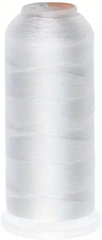 نخ خیاطی پلی استر سفید، 100 گرمی، طول 12 سانتی متر، درجه صنعتی