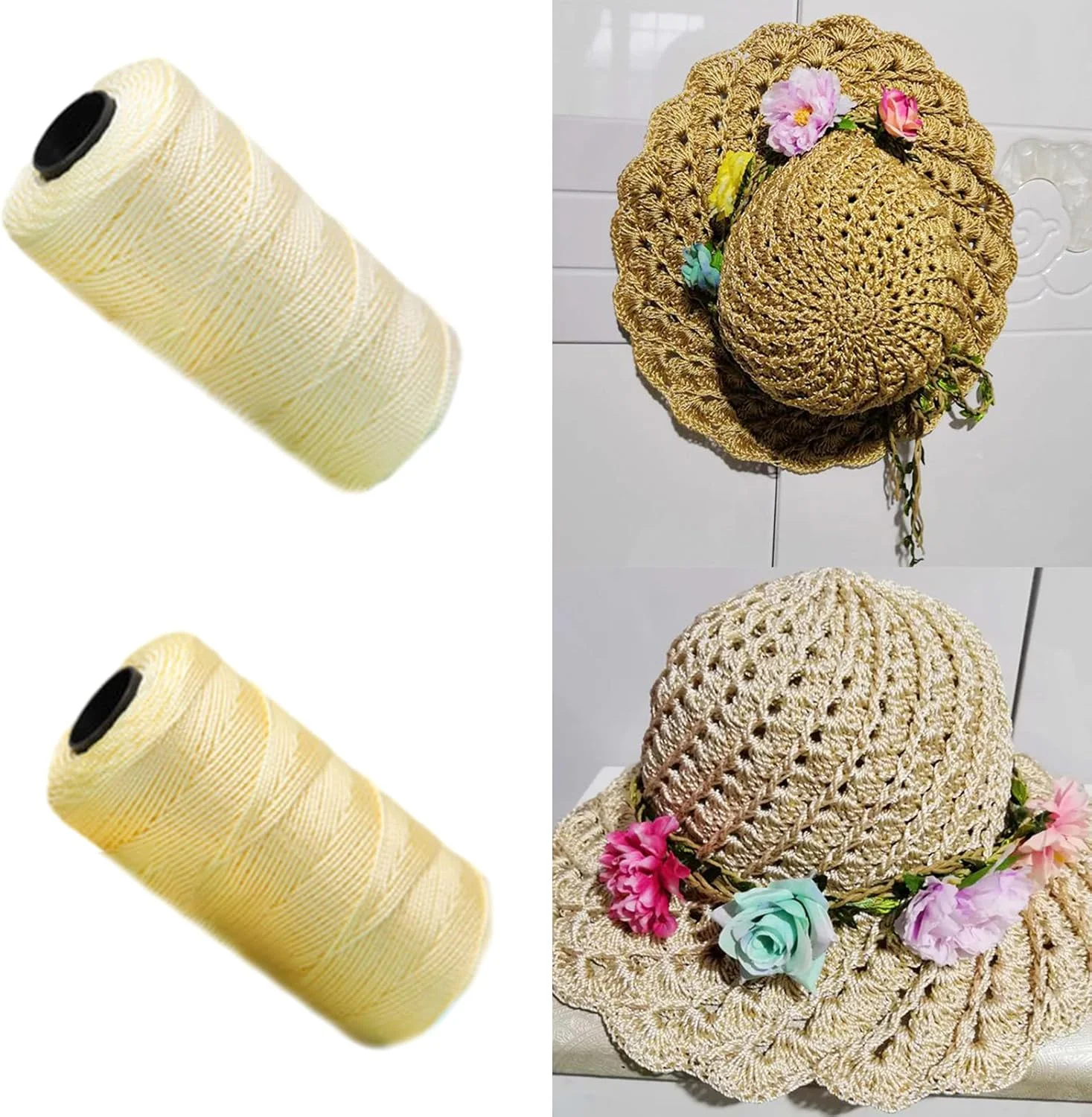 نخ خیاطی پلی استر برای خیاطی دستی، نخ ضخیم 1.5 میلی متری، نخ رشته ای، کاردستی، گلدوزی، ابزار کاردستی خانگی نخ خیاطی پلی استر برای خیاطی دستی، نخ ضخیم 1.5 میلی متری، نخ رشته ای، کاردستی، گلدوزی، ابزار کاردستی خانگی