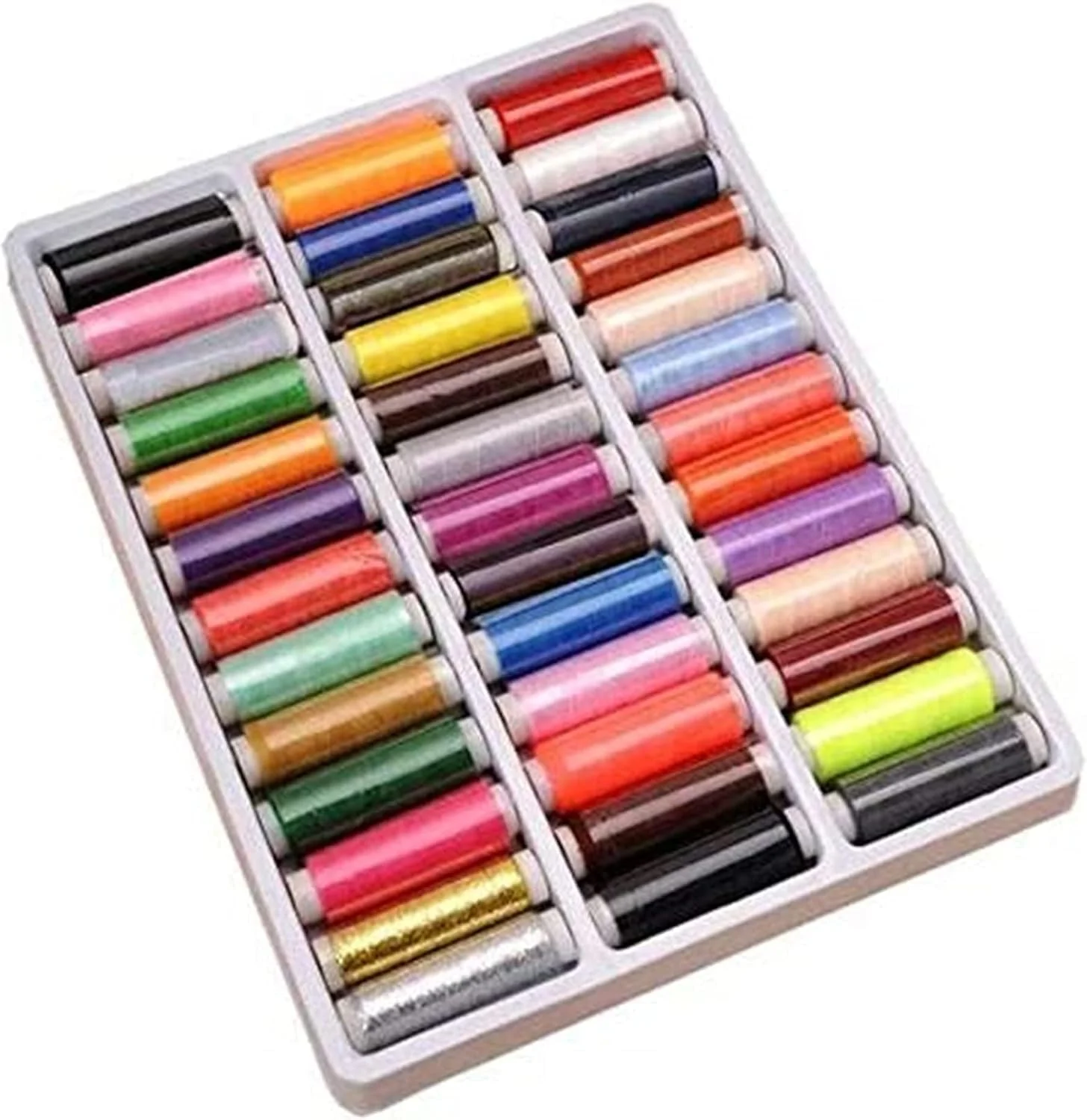 کیت نخ خیاطی پلی استر 39 رنگ، نخ گلدوزی، نخ چرخ خیاطی با سوزن های خیاطی دستی ممتاز برای چرخ خیاطی و نخ پنبه ای دوخت دستی کیت نخ خیاطی پلی استر 39 رنگ، نخ گلدوزی، نخ چرخ خیاطی با سوزن های خیاطی دستی ممتاز برای چرخ خیاطی و نخ پنبه ای دوخت دستی