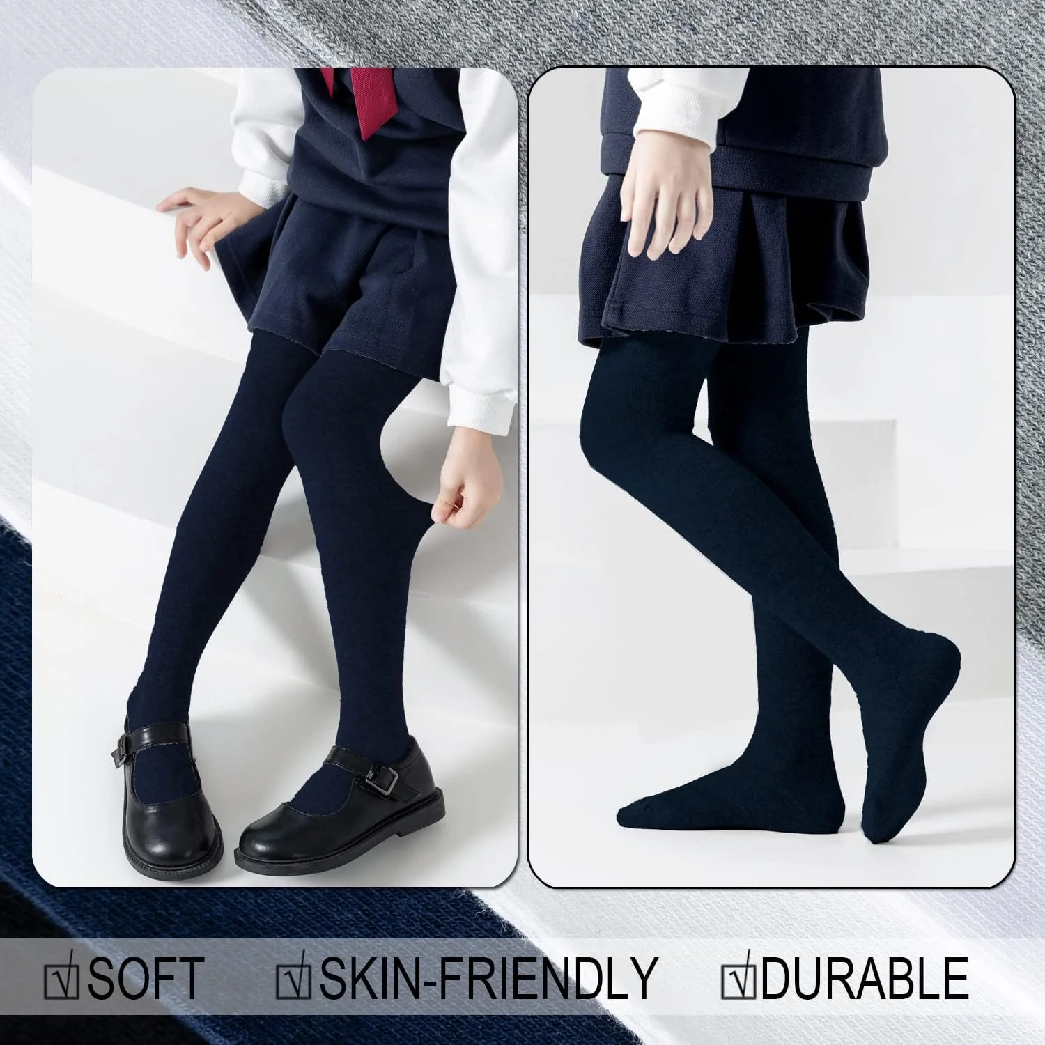 جوراب شلواری دخترانه EPEIUS، ضخیم، بافت کابلی، ساق پوش دخترانه، جوراب شلواری نخی برای کودکان نوپا 2 تا 10 سال جوراب شلواری دخترانه EPEIUS، ضخیم، بافت کابلی، ساق پوش دخترانه، جوراب شلواری نخی برای کودکان نوپا 2 تا 10 سال