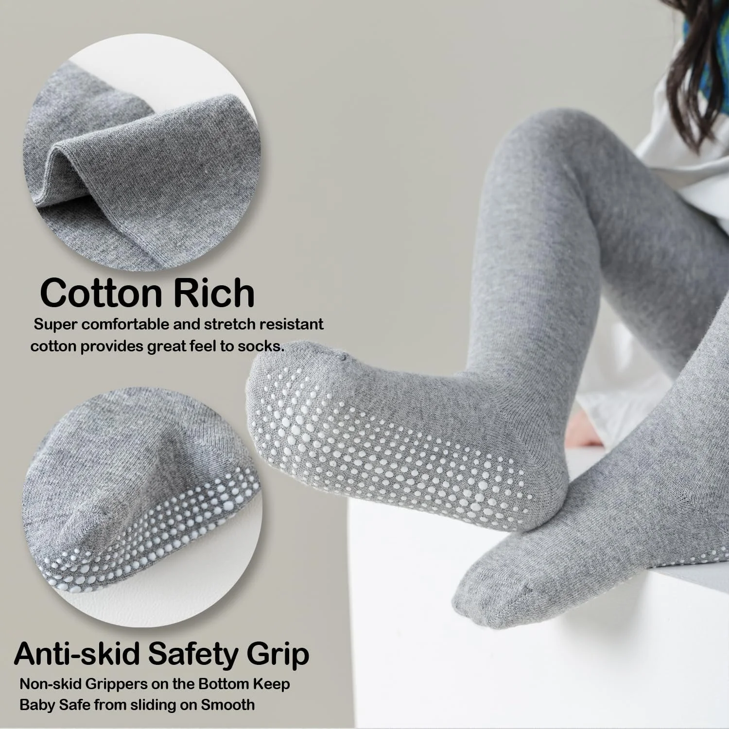 جوراب دخترانه نوزادی بدون درز EPEIUS جوراب دخترانه نوزادی بدون درز EPEIUS