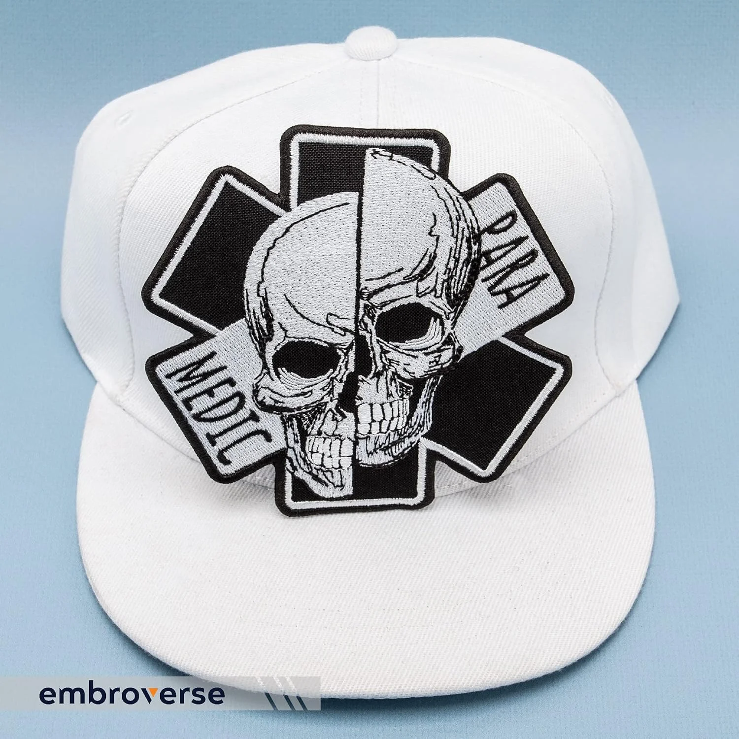 تکه دوزی جمجمه جابجا شده امدادگر - نشان پزشکی EMT گلدوزی شده - تکه های اتویی - 4.9 x 4.8 اینچ تکه دوزی جمجمه جابجا شده امدادگر - نشان پزشکی EMT گلدوزی شده - تکه های اتویی - 4.9 x 4.8 اینچ