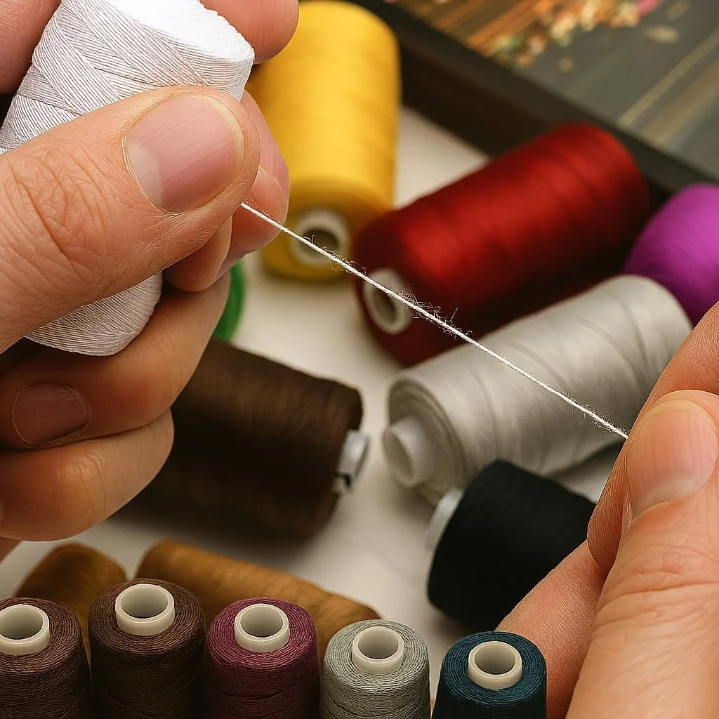 نخ جین پلی استر قوی 10 عددی - قرقره های چند رنگ برای چرخ خیاطی و دوخت دستی - دوخت سنگین برای جین، پارچه جین، چرم و اثاثه یا لوازم داخلی نخ جین پلی استر قوی 10 عددی - قرقره های چند رنگ برای چرخ خیاطی و دوخت دستی - دوخت سنگین برای جین، پارچه جین، چرم و اثاثه یا لوازم داخلی