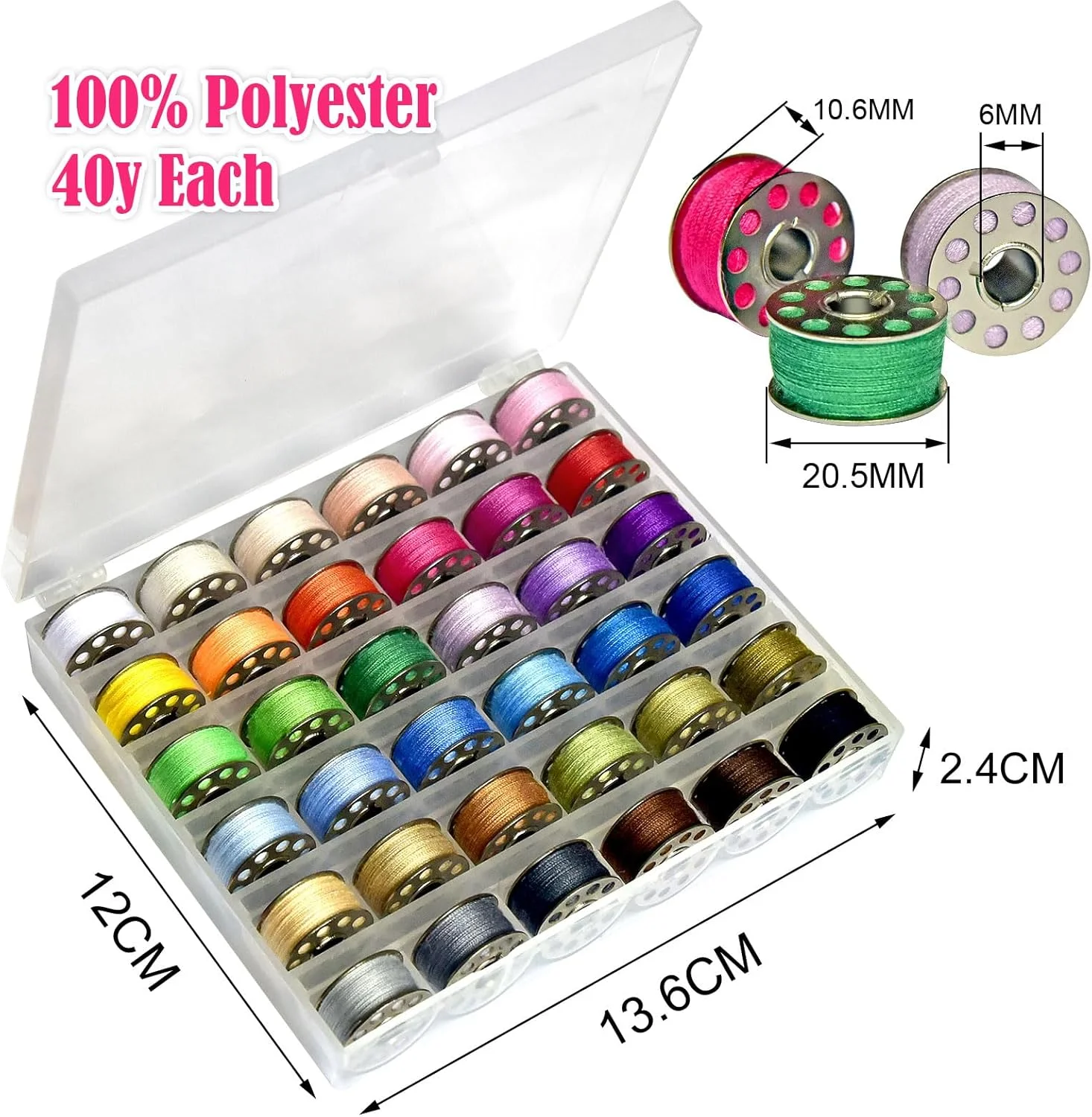 LE PAON قرقره های از پیش پیچیده شده 72 رنگ و دوک های نخ پلی استر، قفسه های نخ چوبی مخروطی قرقره (نگهدارنده 72 قرقره) چوب سخت برای خیاطی دستی و ماشینی، موارد اضطراری و مسافرت، DIY و خانه LE PAON قرقره های از پیش پیچیده شده 72 رنگ و دوک های نخ پلی استر، قفسه های نخ چوبی مخروطی قرقره (نگهدارنده 72 قرقره) چوب سخت برای خیاطی دستی و ماشینی، موارد اضطراری و مسافرت، DIY و خانه