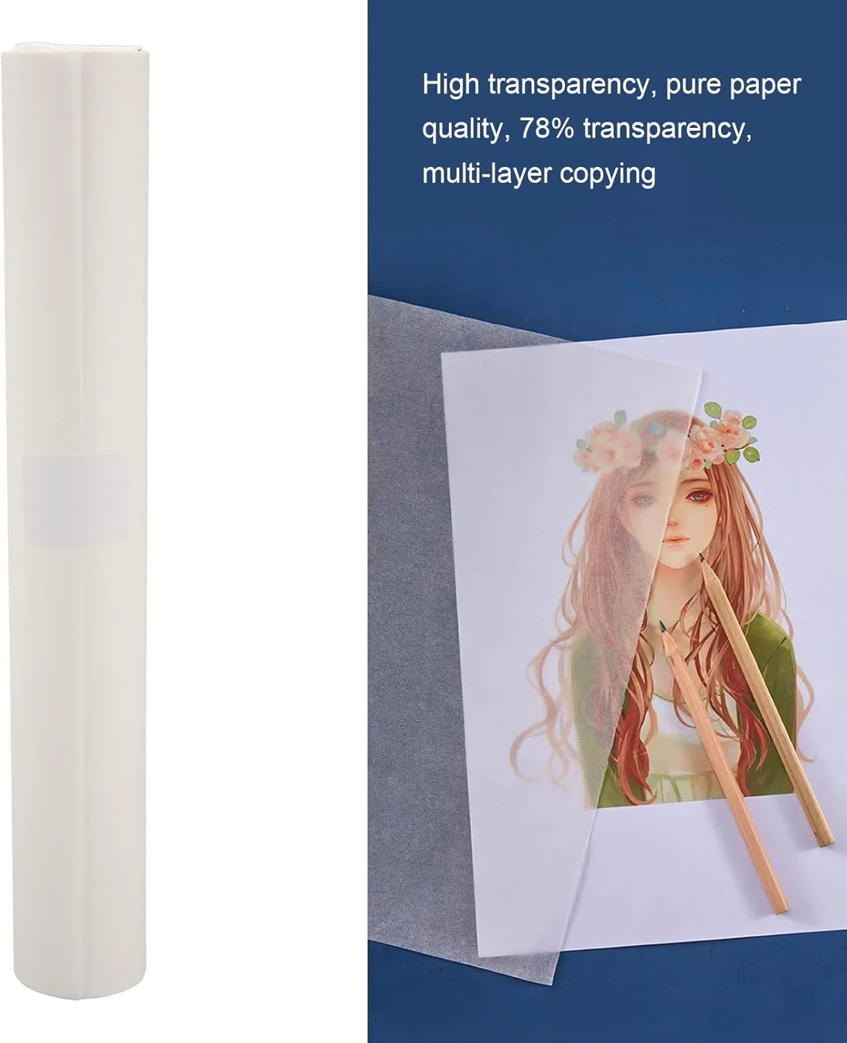 رول کاغذ پوستی سفید برای الگوهای خیاطی، کاغذ شفاف و طراحی برای سازندگان و کارتونیست ها (#1) رول کاغذ پوستی سفید برای الگوهای خیاطی، کاغذ شفاف و طراحی برای سازندگان و کارتونیست ها (#1)