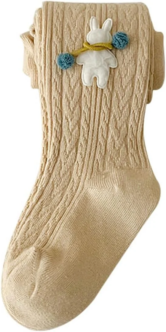 جوراب شلواری نرم نوزادی CsgrFagr با طرح خرگوش، جوراب شلواری بدون درز کودک نوپا، جوراب شلواری بافتنی گرم زمستانی برای نوزاد دختر