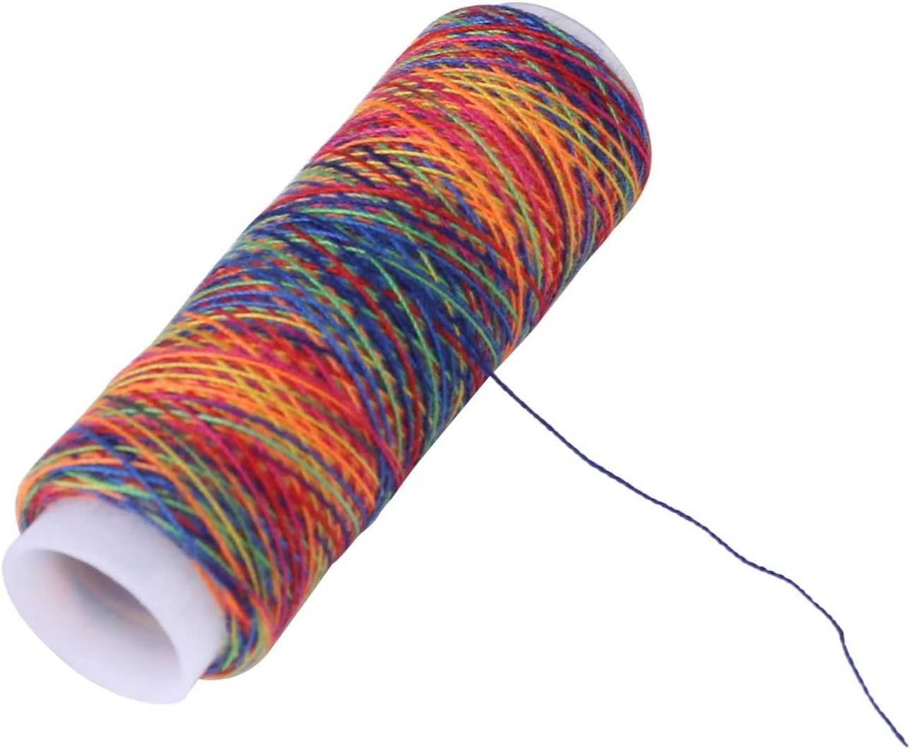 نخ خیاطی градиент OVAQUIXI، 5 عدد قرقره نخ چند رنگ، نخ برای لحاف دوزی، گلدوزی، چرخ خیاطی و استفاده دستی نخ خیاطی градиент OVAQUIXI، 5 عدد قرقره نخ چند رنگ، نخ برای لحاف دوزی، گلدوزی، چرخ خیاطی و استفاده دستی