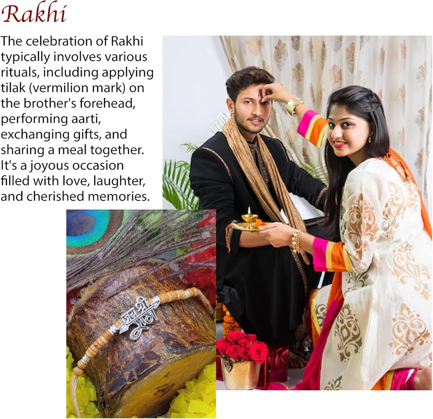 اوآفیش استورروم صنایع دستی، راکی سنتی طراح دار برای هدیه دادن به برادر در جشن راکشا باندان، استاندارد، آبی