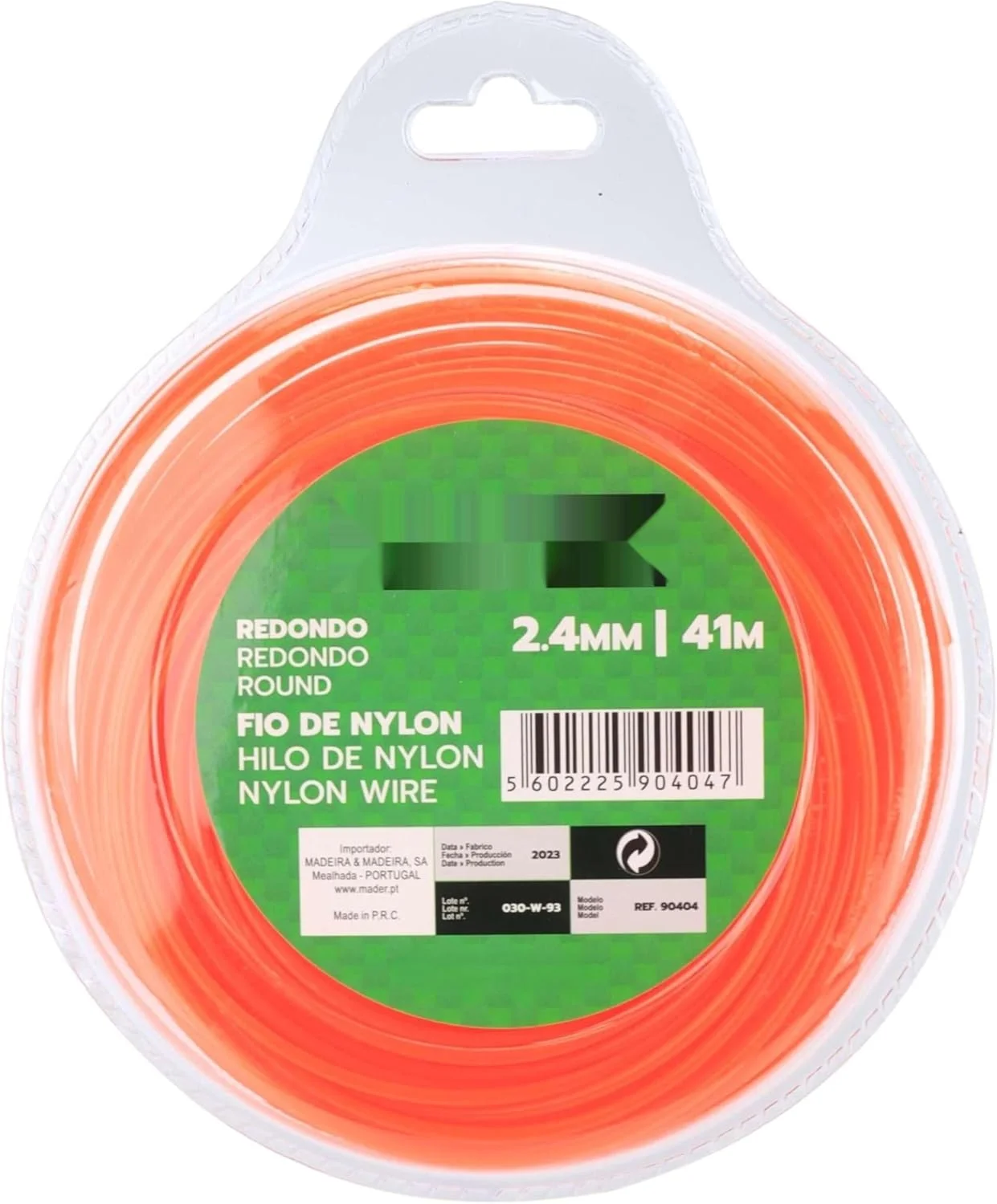 نخ نایلونی - گرد 2.4 میلی متر قطر 41 متر طول ایده آل برای باغبانی و پروژه های فضای باز با استحکام و دوام بالا