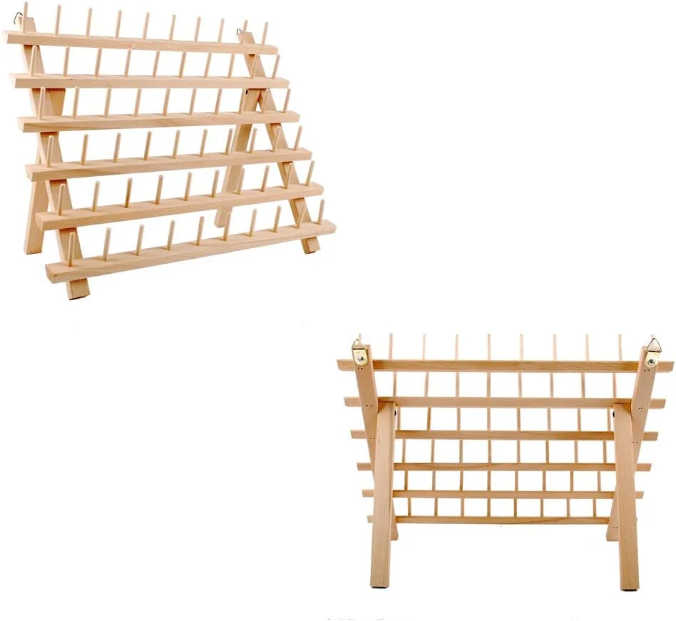 نگهدارنده نخ چوبی 60 تایی NW، قفسه و سازمان دهنده نخ خیاطی و گلدوزی، قفسه نخ برای خیاطی با قلاب های آویز نگهدارنده نخ چوبی 60 تایی NW، قفسه و سازمان دهنده نخ خیاطی و گلدوزی، قفسه نخ برای خیاطی با قلاب های آویز