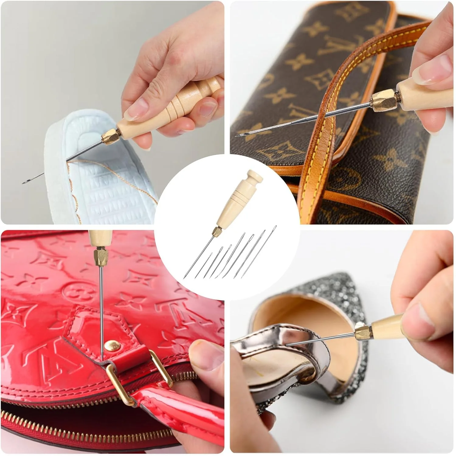 نخ نایلونی 3 قرقره ای نورکول برای خیاطی، هر کدام 80 یارد نخ ضخیم، کیت نخ برای بزرگسالان شامل درفش خیاطی و 7 سوزن برای خیاطی دستی، نخ و سوزن اثاثه یا لوازم داخلی برای تعمیر چرم، کفش، مبلمان نخ نایلونی 3 قرقره ای نورکول برای خیاطی، هر کدام 80 یارد نخ ضخیم، کیت نخ برای بزرگسالان شامل درفش خیاطی و 7 سوزن برای خیاطی دستی، نخ و سوزن اثاثه یا لوازم داخلی برای تعمیر چرم، کفش، مبلمان