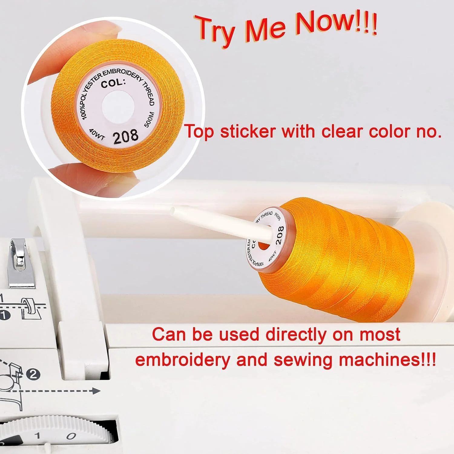 کیت نخ گلدوزی ماشینی پلی استر 40 رنگ برادر New brothread، 500 متر (550 یارد) در هر قرقره، مناسب برای ماشین های گلدوزی و خیاطی برادر، بیبی لاک، ژانومه، سینگر، فاف، هاسکوارنا و برنینا کیت نخ گلدوزی ماشینی پلی استر 40 رنگ برادر New brothread، 500 متر (550 یارد) در هر قرقره، مناسب برای ماشین های گلدوزی و خیاطی برادر، بیبی لاک، ژانومه، سینگر، فاف، هاسکوارنا و برنینا