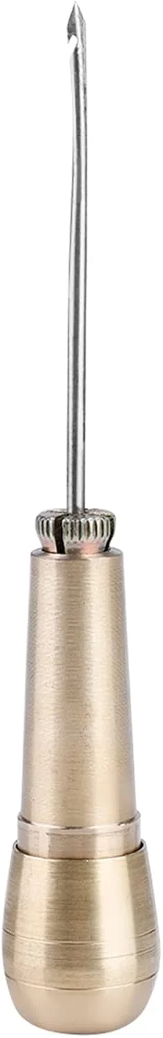 ابزار خیاطی درفش سوزن سوراخ خمیده، درفش خیاطی، دوخت سریع مسی، برای تعمیر چرم کیف و کفش