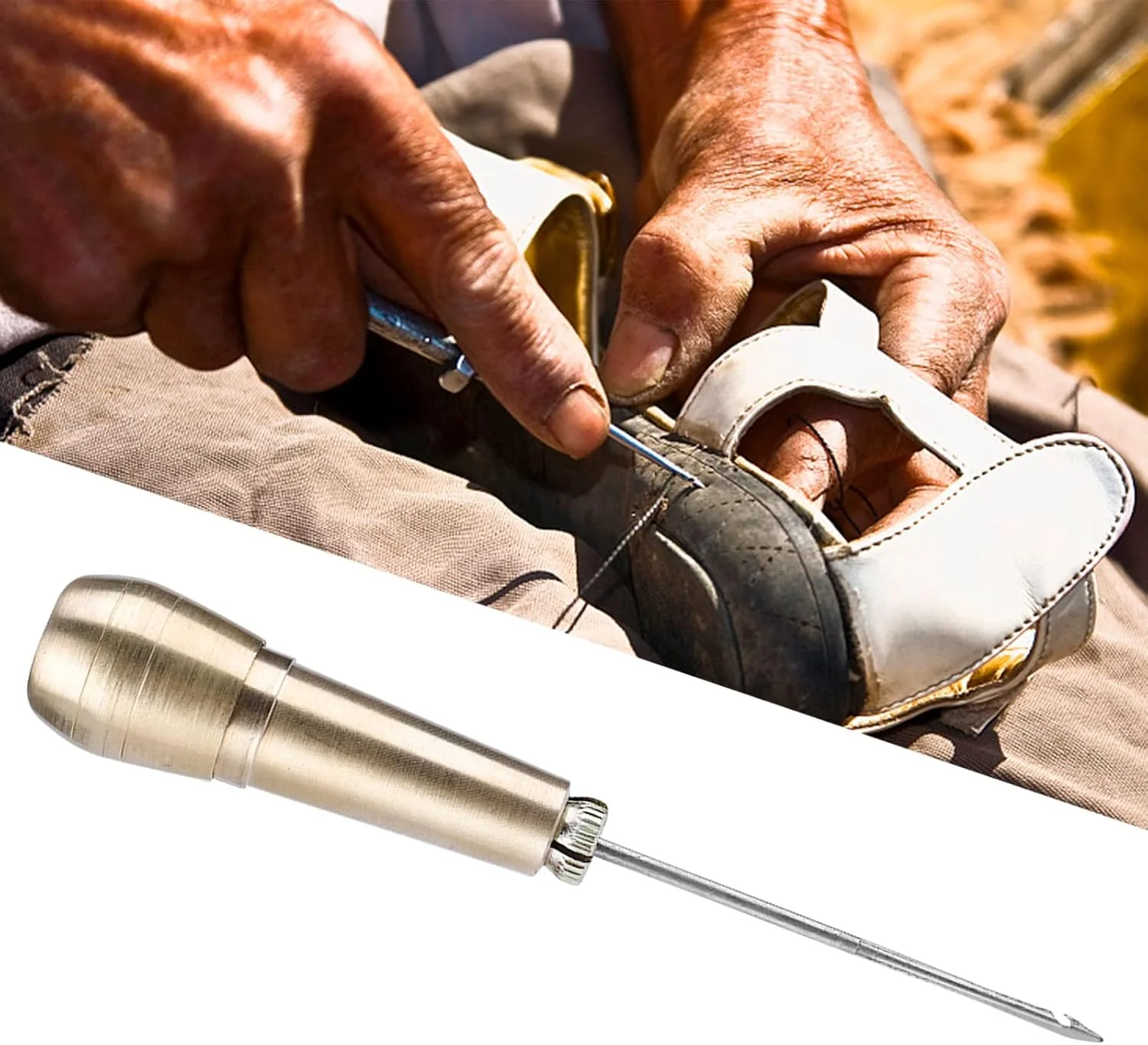 ابزار خیاطی درفش سوزن سوراخ خمیده، درفش خیاطی، دوخت سریع مسی، برای تعمیر چرم کیف و کفش ابزار خیاطی درفش سوزن سوراخ خمیده، درفش خیاطی، دوخت سریع مسی، برای تعمیر چرم کیف و کفش