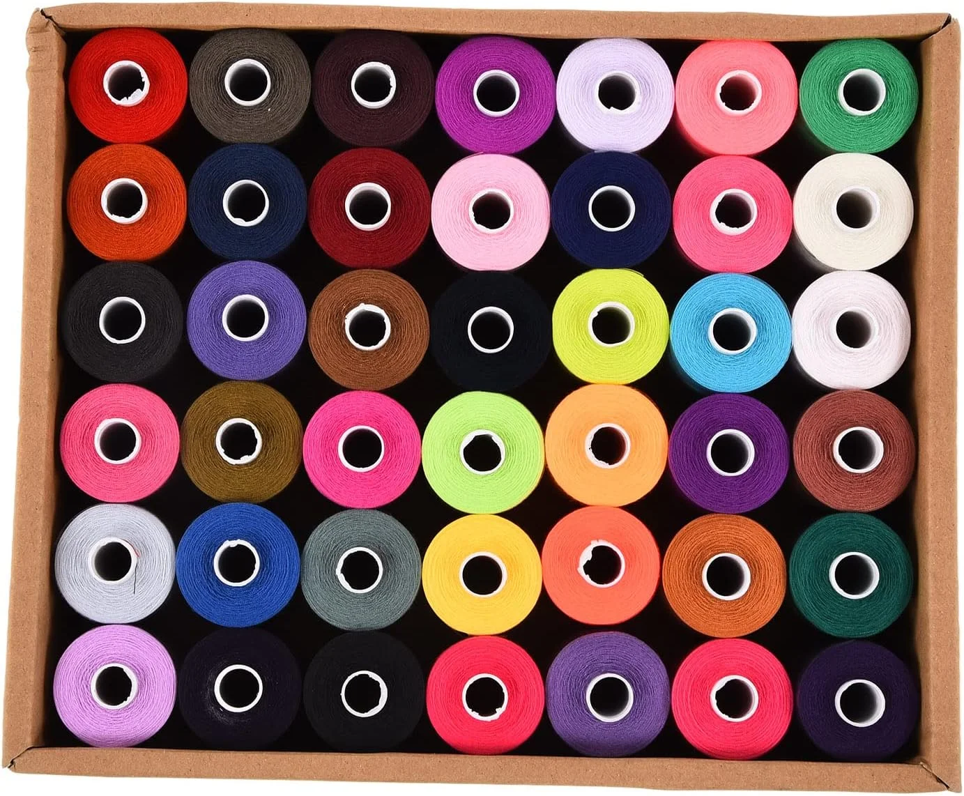 نخ خیاطی NDNCZDHC، 1000 یارد، 42 رنگ، نخ پلی استر برای چرخ خیاطی، کیت نخ گلدوزی نخ خیاطی NDNCZDHC، 1000 یارد، 42 رنگ، نخ پلی استر برای چرخ خیاطی، کیت نخ گلدوزی