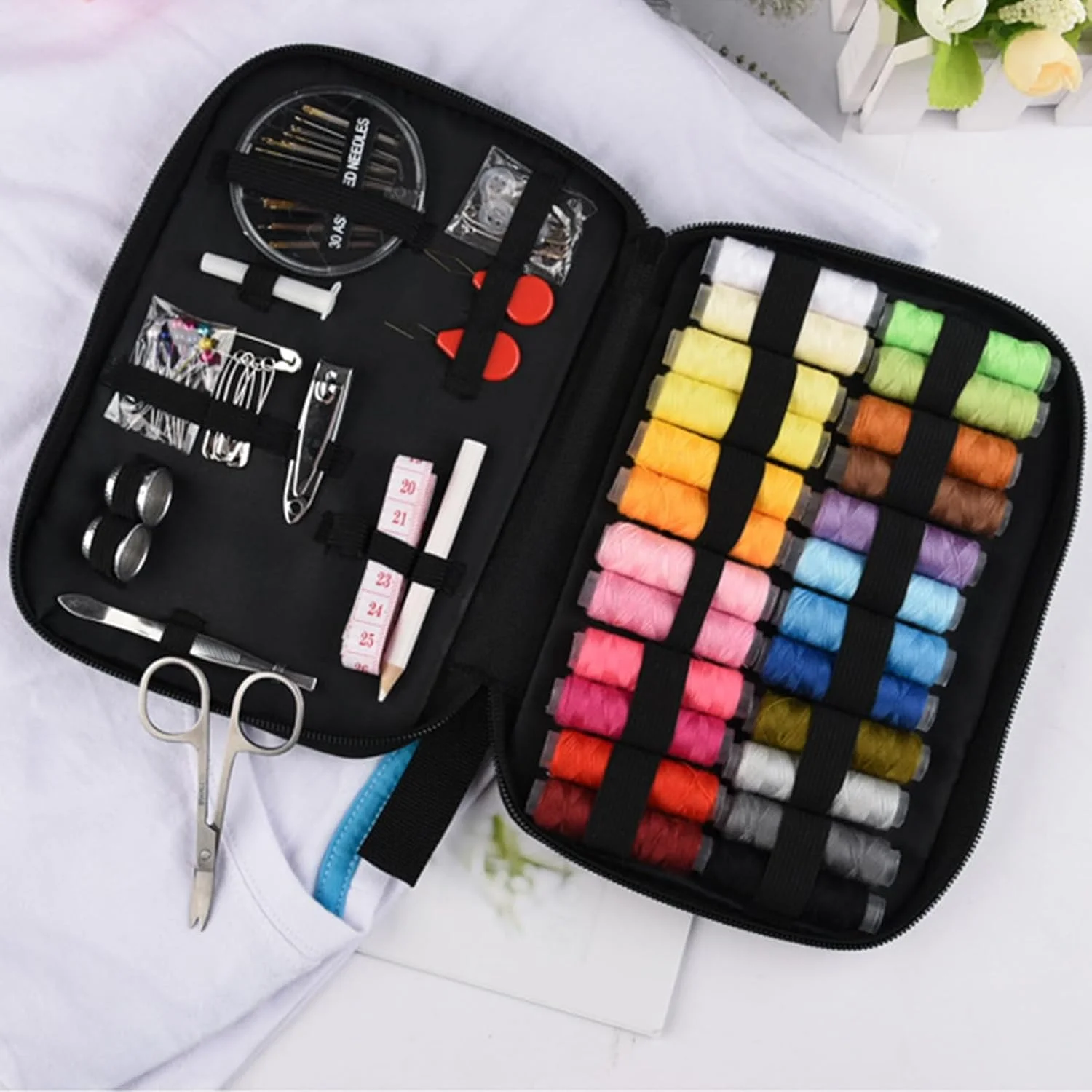 ست نخ و سوزن - کیت خیاطی دستی قابل حمل - ذخیره سازی جمع و جور، مقاوم، لوازم صنایع دستی چند منظوره برای مبتدیان و علاقه مندان به کاردستی ست نخ و سوزن - کیت خیاطی دستی قابل حمل - ذخیره سازی جمع و جور، مقاوم، لوازم صنایع دستی چند منظوره برای مبتدیان و علاقه مندان به کاردستی