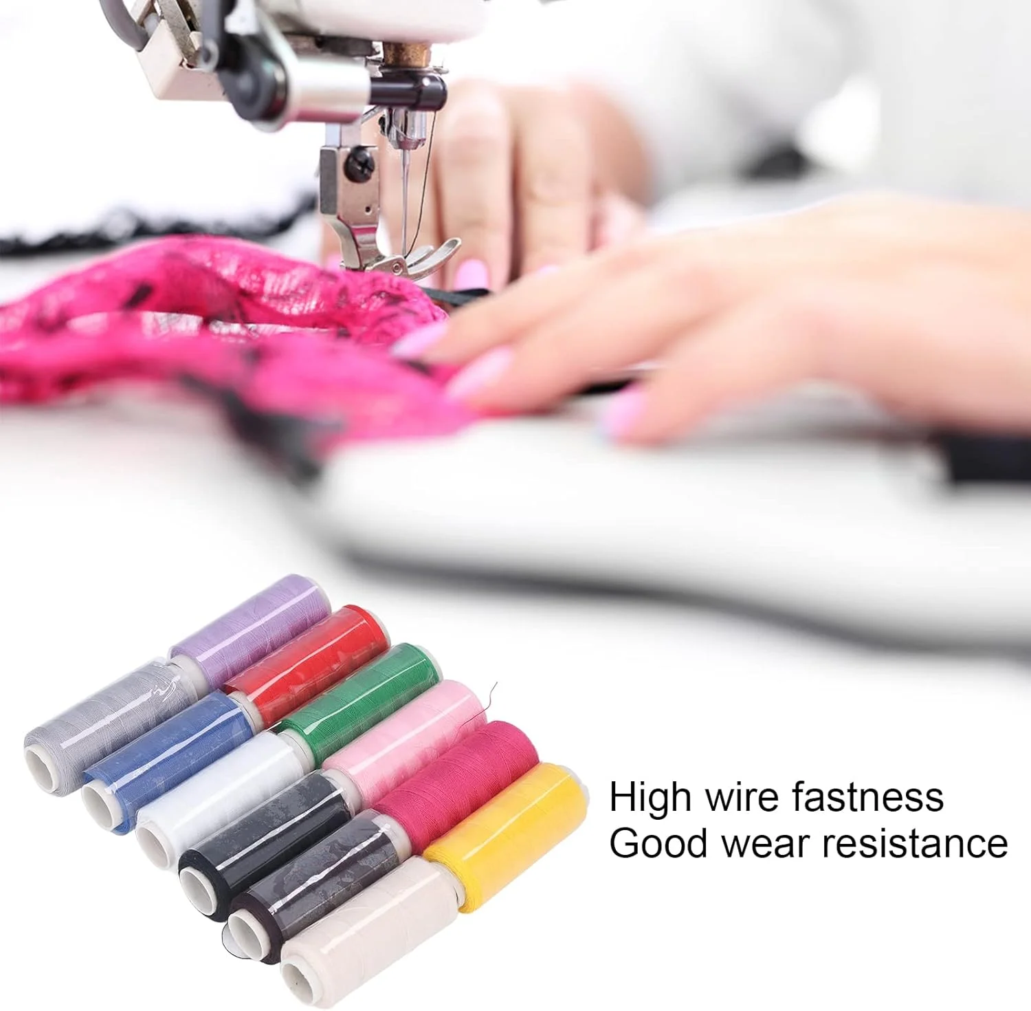 کیت نخ خیاطی 12 رنگ NDNCZDHC، نخ های چرخ خیاطی 250 یاردی، نخ های کوچک پلی استر 2.2 اینچی برای چرخ خیاطی کیت نخ خیاطی 12 رنگ NDNCZDHC، نخ های چرخ خیاطی 250 یاردی، نخ های کوچک پلی استر 2.2 اینچی برای چرخ خیاطی