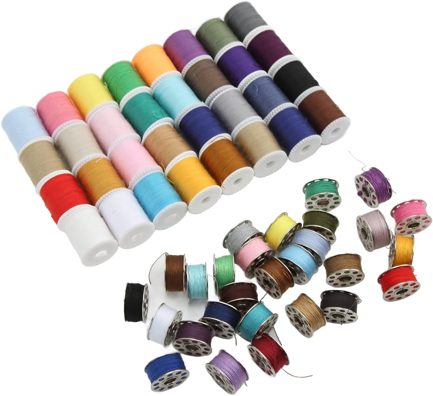 نخ خیاطی NDNCZDHC، نخ گلدوزی چند رنگ 60 شفت، نخ پلی استر با جعبه پلاستیکی نگهداری، کیت خیاطی برای بزرگسالان نخ خیاطی NDNCZDHC، نخ گلدوزی چند رنگ 60 شفت، نخ پلی استر با جعبه پلاستیکی نگهداری، کیت خیاطی برای بزرگسالان