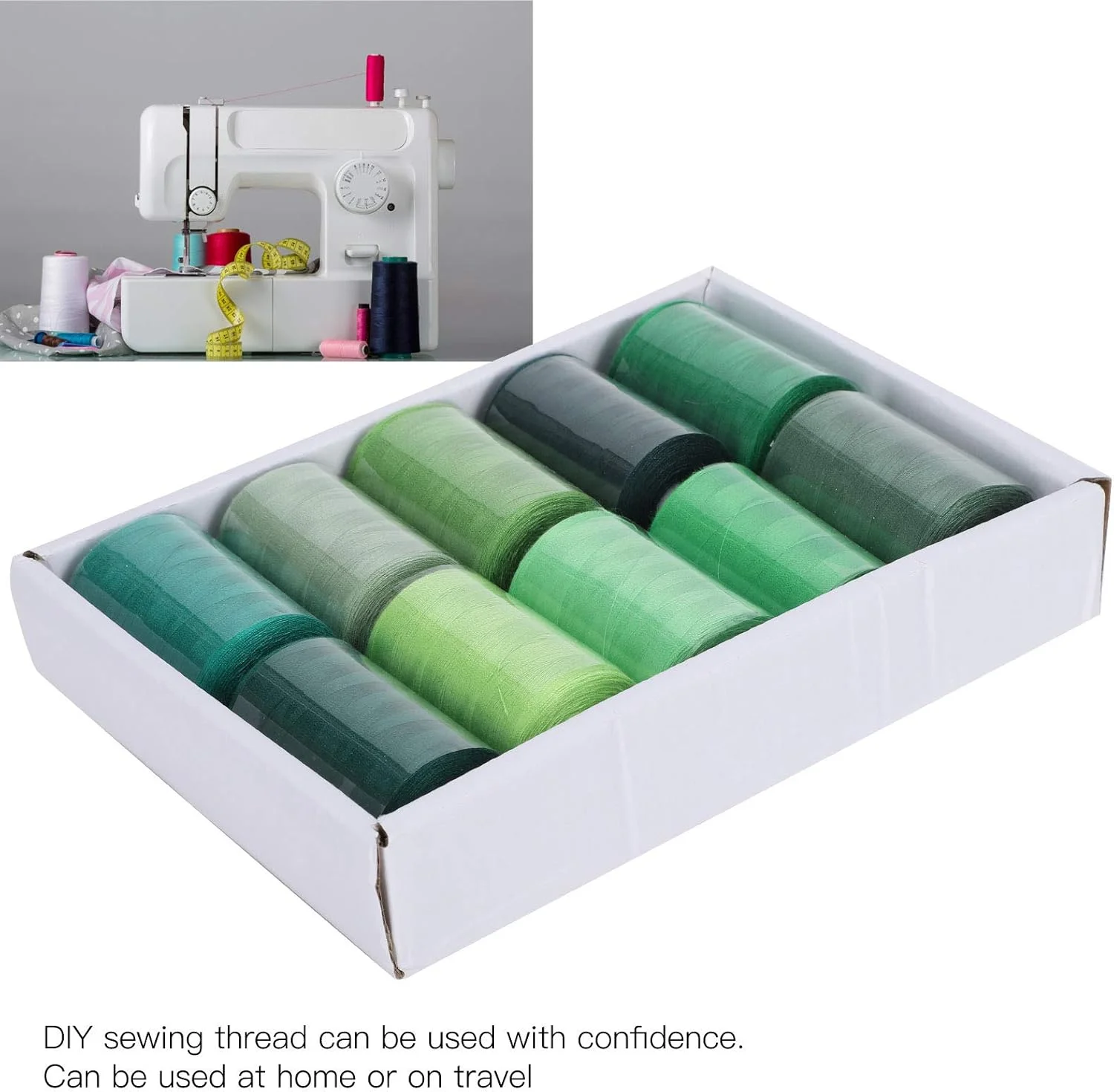 مجموعه 10 عددی نخ خیاطی NDNCZDHC، کیت نخ های خانگی 300 یاردی برای چرخ خیاطی، قرقره گلدوزی برای کاردستی خانگی DIY (پلی استر 4) مجموعه 10 عددی نخ خیاطی NDNCZDHC، کیت نخ های خانگی 300 یاردی برای چرخ خیاطی، قرقره گلدوزی برای کاردستی خانگی DIY (پلی استر 4)