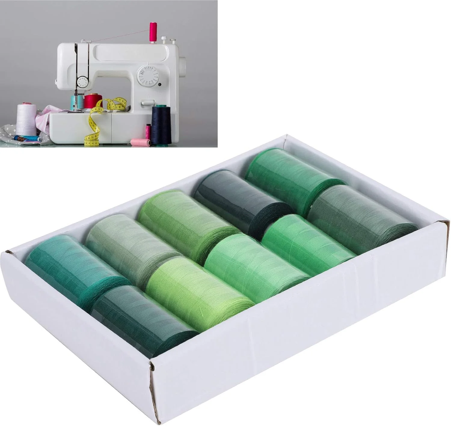 مجموعه 10 عددی نخ خیاطی NDNCZDHC، کیت نخ های خانگی 300 یاردی برای چرخ خیاطی، قرقره گلدوزی برای کاردستی خانگی DIY (پلی استر 4) مجموعه 10 عددی نخ خیاطی NDNCZDHC، کیت نخ های خانگی 300 یاردی برای چرخ خیاطی، قرقره گلدوزی برای کاردستی خانگی DIY (پلی استر 4)