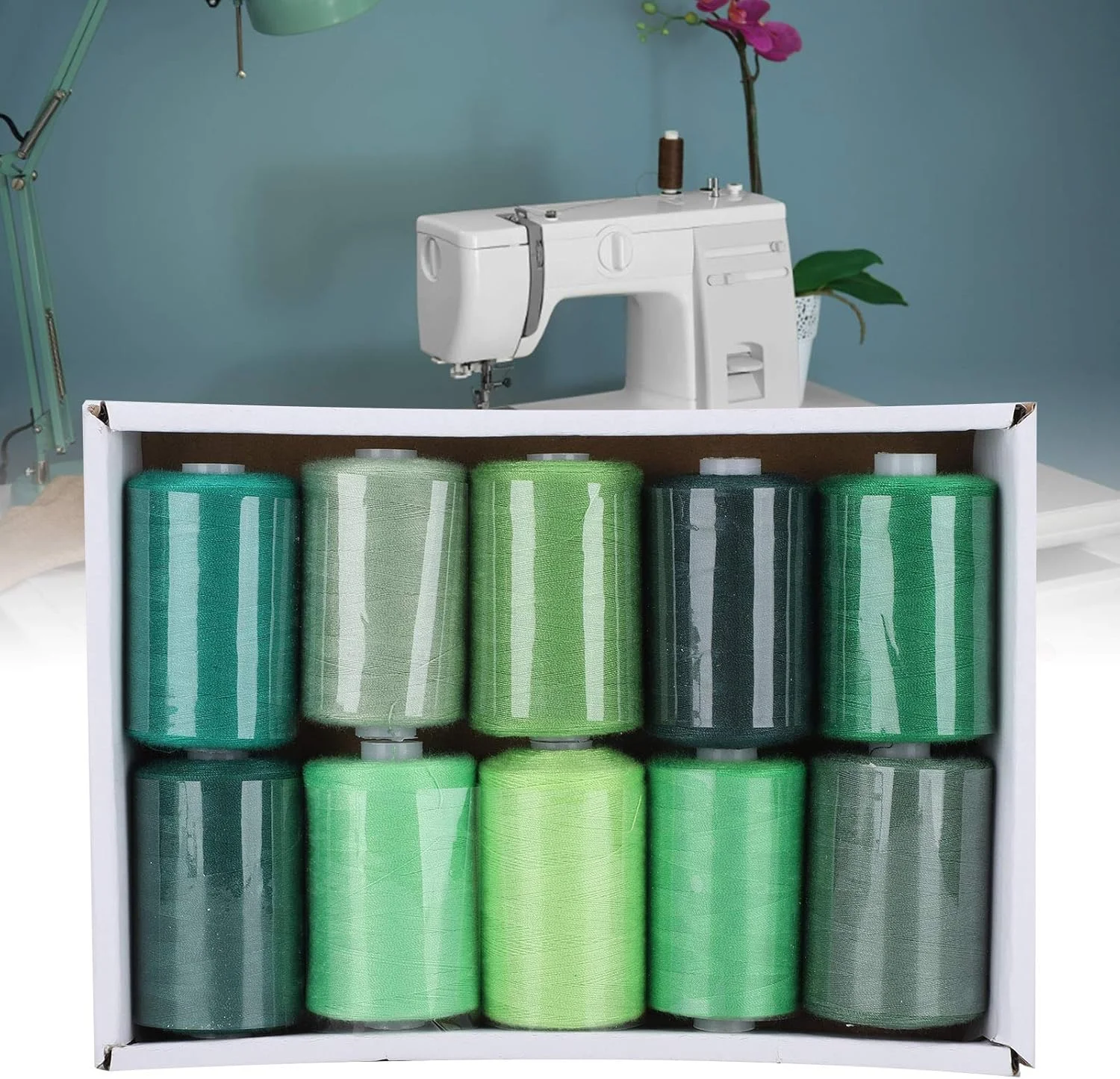 مجموعه 10 عددی نخ خیاطی NDNCZDHC، کیت نخ های خانگی 300 یاردی برای چرخ خیاطی، قرقره گلدوزی برای کاردستی خانگی DIY (پلی استر 4) مجموعه 10 عددی نخ خیاطی NDNCZDHC، کیت نخ های خانگی 300 یاردی برای چرخ خیاطی، قرقره گلدوزی برای کاردستی خانگی DIY (پلی استر 4)