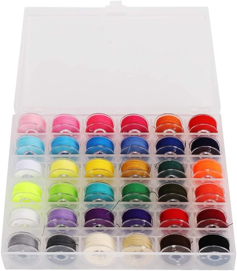 کیت نخ های خیاطی رنگارنگ NDNCZDHC، کیت قرقره نخ خیاطی برای کار دستی خانگی، گلدوزی، ماشین خیاطی، لوازم خیاطی (پلاستیکی)