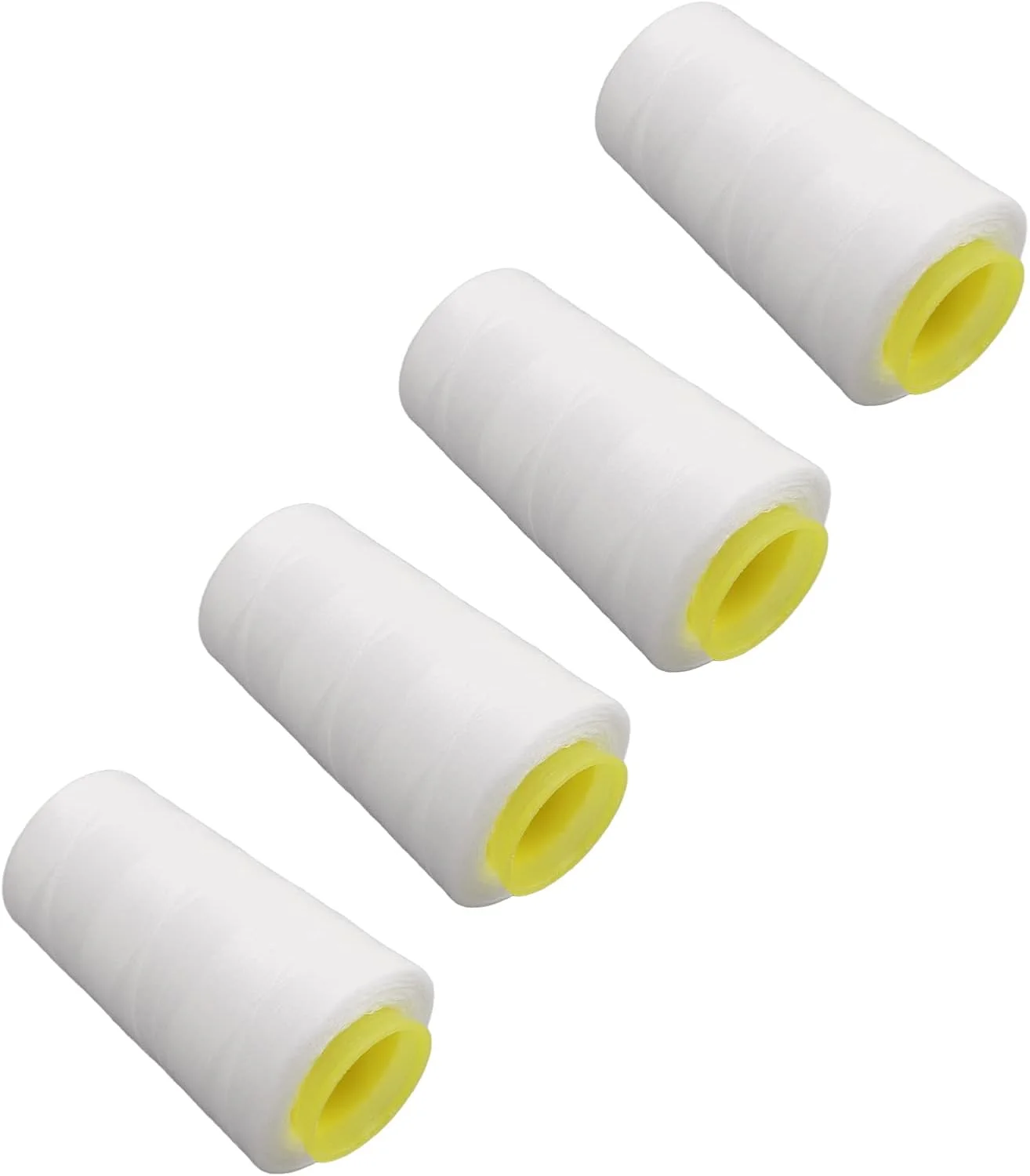 نخ سردوز سفید NDNCZDHC، 4 عدد، 3000 یارد نخ چرخ خیاطی پلی استر بزرگ برای سوزن دوزی خانگی، لوازم خیاطی نخ سردوز سفید NDNCZDHC، 4 عدد، 3000 یارد نخ چرخ خیاطی پلی استر بزرگ برای سوزن دوزی خانگی، لوازم خیاطی