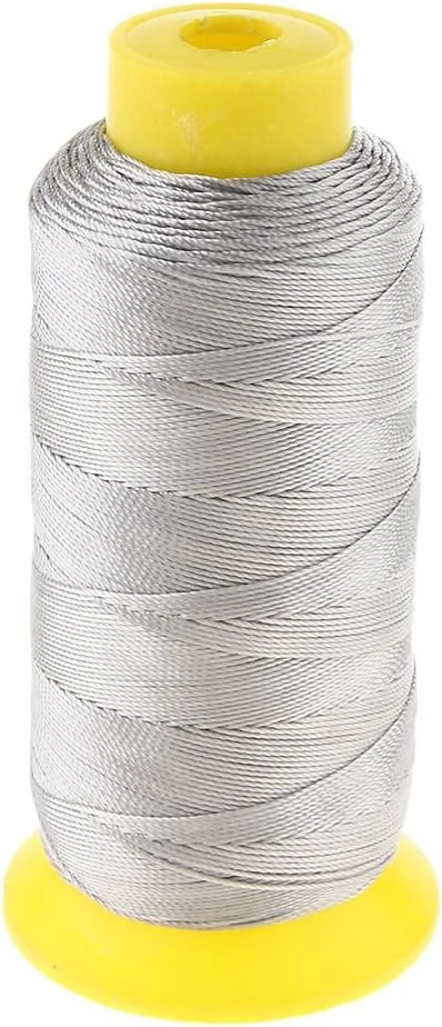 280 متر نخ دوخت نایلونی روکش مبلمان 210D قرقره DIY 9 لایه - خاکستری روشن