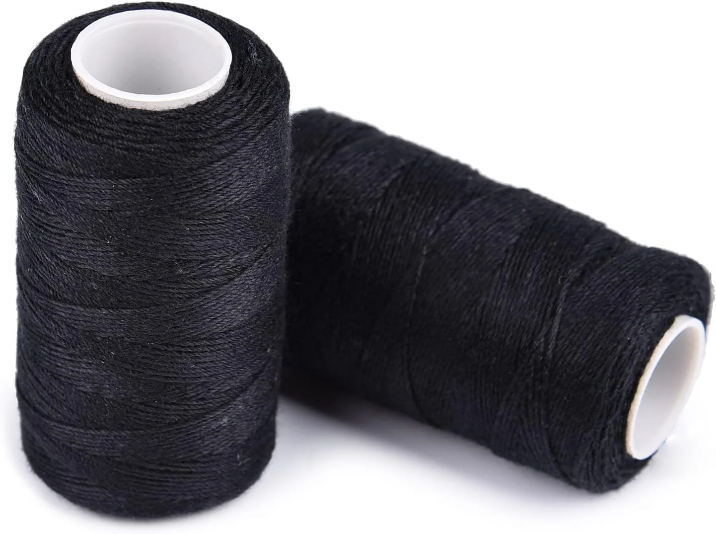 MFUOE نخ اکستنشن مو 2 عددی، نخ بافت سالن مو برای دوختن مو، ساخت کلاه گیس (مشکی) MFUOE نخ اکستنشن مو 2 عددی، نخ بافت سالن مو برای دوختن مو، ساخت کلاه گیس (مشکی)
