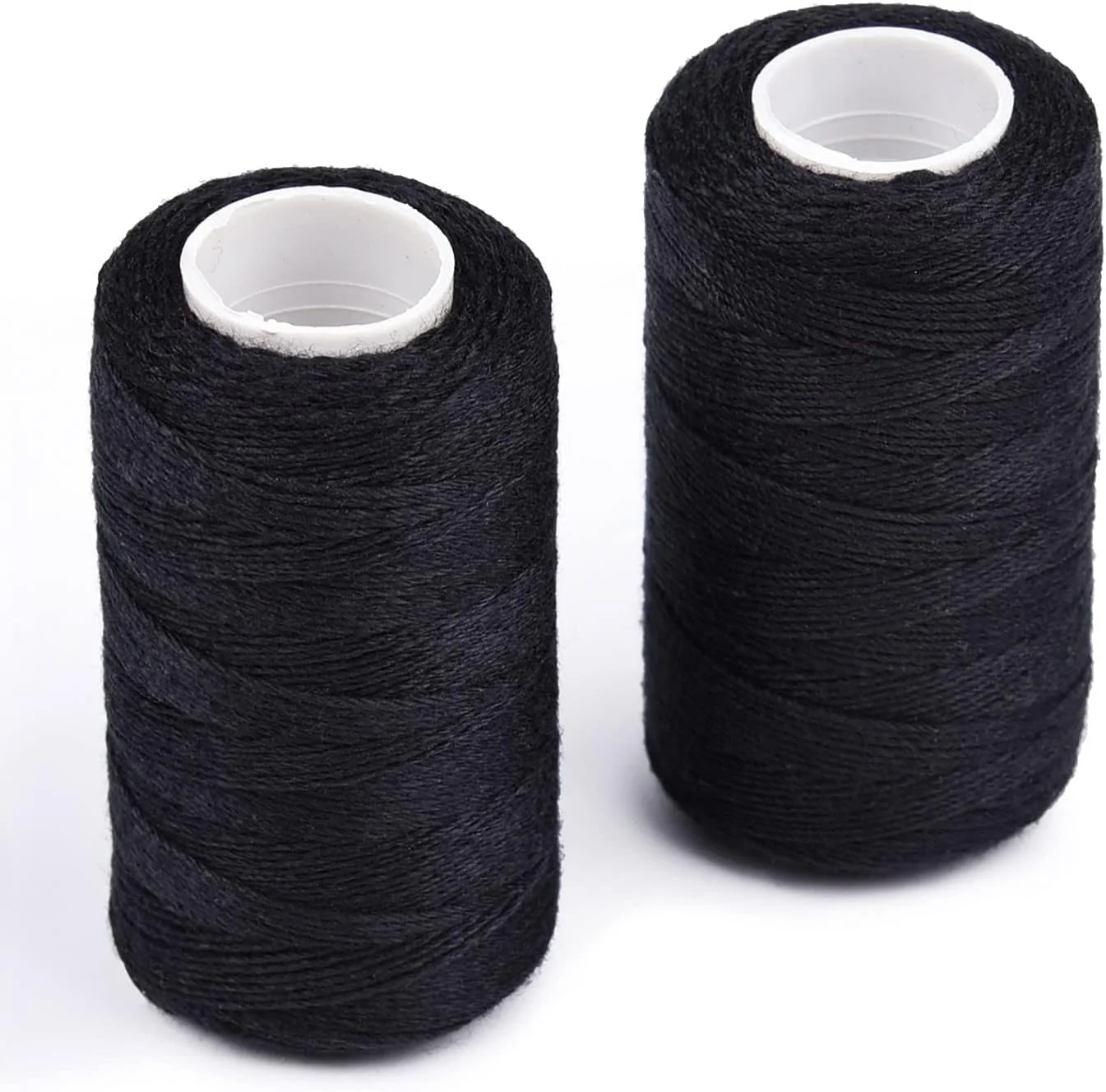 MFUOE نخ اکستنشن مو 2 عددی، نخ بافت سالن مو برای دوختن مو، ساخت کلاه گیس (مشکی) MFUOE نخ اکستنشن مو 2 عددی، نخ بافت سالن مو برای دوختن مو، ساخت کلاه گیس (مشکی)