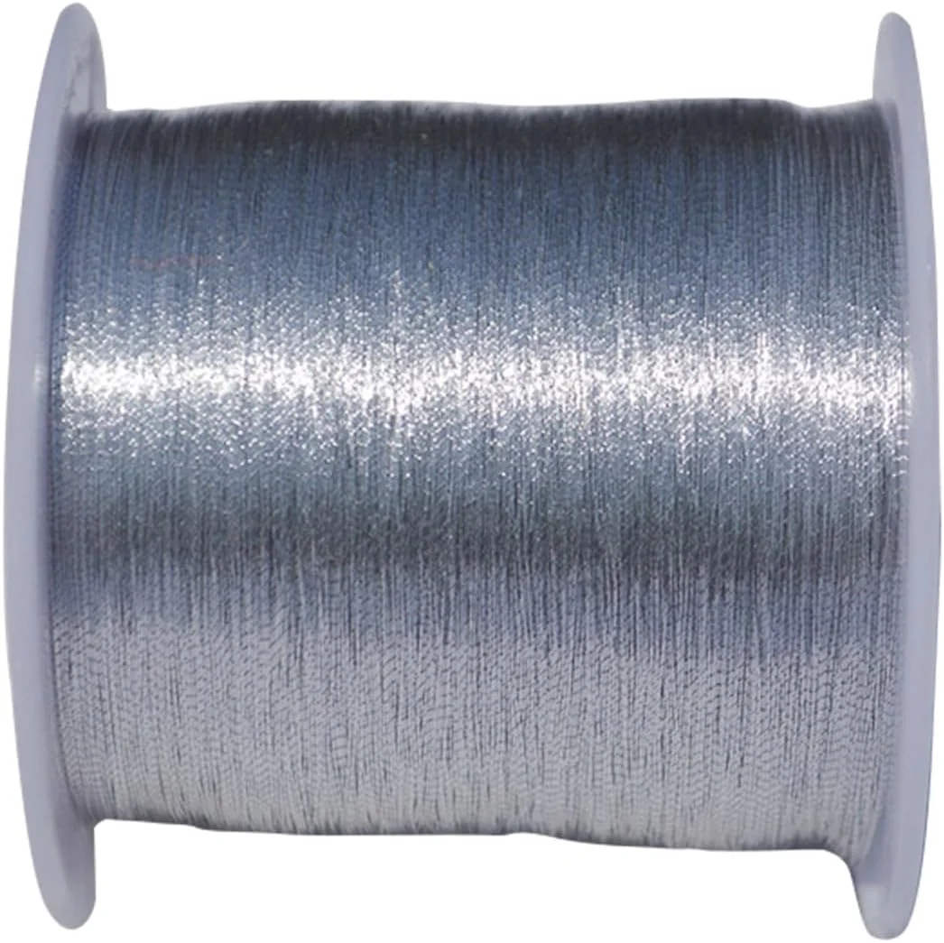 1 رول نخ فلزی بدون محو شدن، براق، نفیس، با استحکام بالا، پلی استر DIY، نخ جهانی خیاطی، گلدوزی، قلاب بافی برای خانه 1 رول نخ فلزی بدون محو شدن، براق، نفیس، با استحکام بالا، پلی استر DIY، نخ جهانی خیاطی، گلدوزی، قلاب بافی برای خانه
