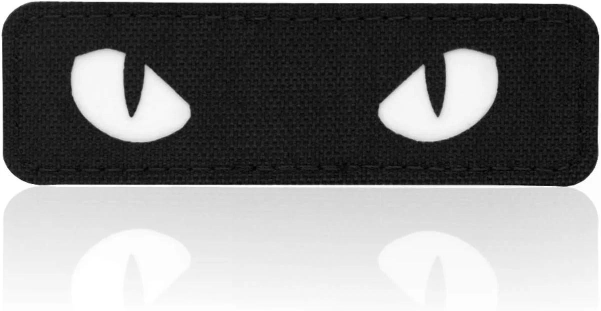 M-Tac Cat Eyes - درخشان در تاریکی - پچ های روحیه‌بخش، پچ تاکتیکی نظامی، بست های قلاب دار (مشکی - GITD)