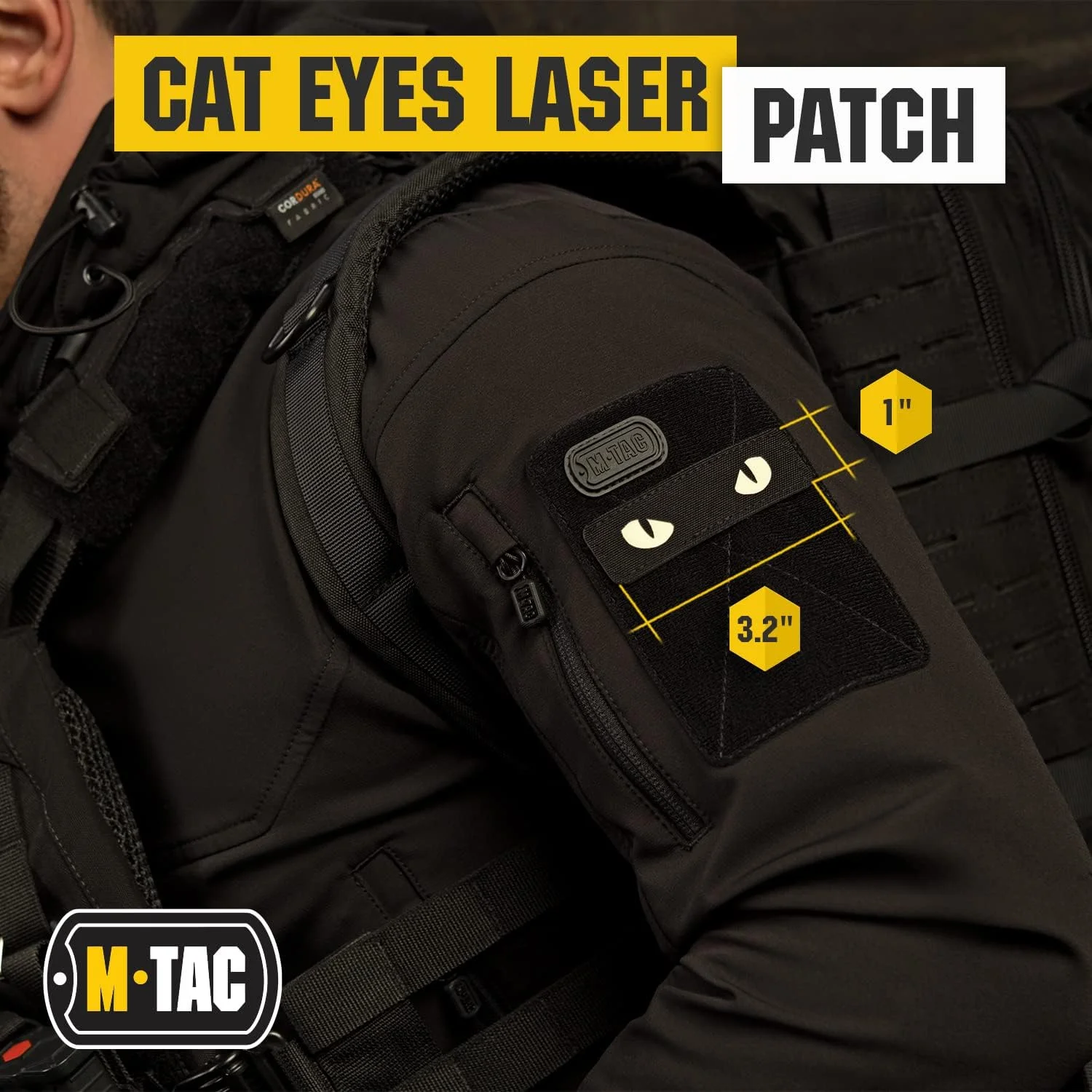 M-Tac Cat Eyes - درخشان در تاریکی - پچ های روحیهبخش، پچ تاکتیکی نظامی، بست های قلاب دار (مشکی - GITD) M-Tac Cat Eyes - درخشان در تاریکی - پچ های روحیهبخش، پچ تاکتیکی نظامی، بست های قلاب دار (مشکی - GITD)