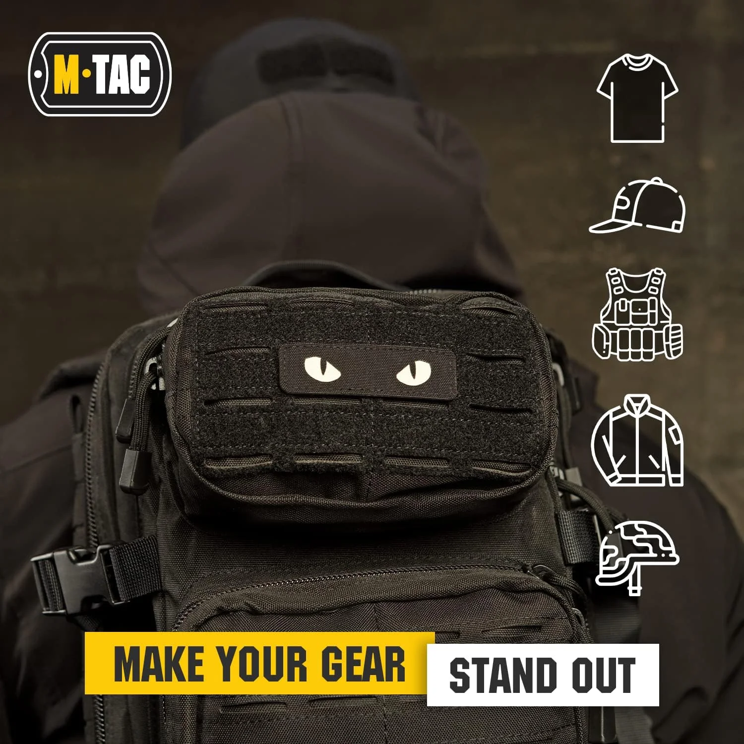 M-Tac Cat Eyes - درخشان در تاریکی - پچ های روحیهبخش، پچ تاکتیکی نظامی، بست های قلاب دار (مشکی - GITD) M-Tac Cat Eyes - درخشان در تاریکی - پچ های روحیهبخش، پچ تاکتیکی نظامی، بست های قلاب دار (مشکی - GITD)
