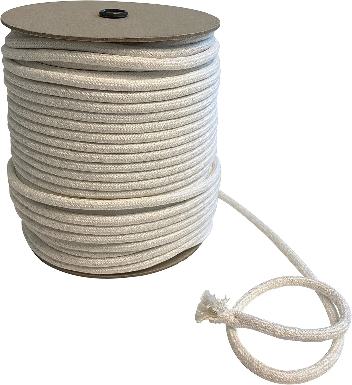 طناب پنبه ای مکرومه IPEA رنگ طبیعی - 8 میلی متر × 100 متر - رول فوق العاده بلند - نخ خیاطی برای صنایع دستی، تزئینات، پرده های نقش دار و پرده