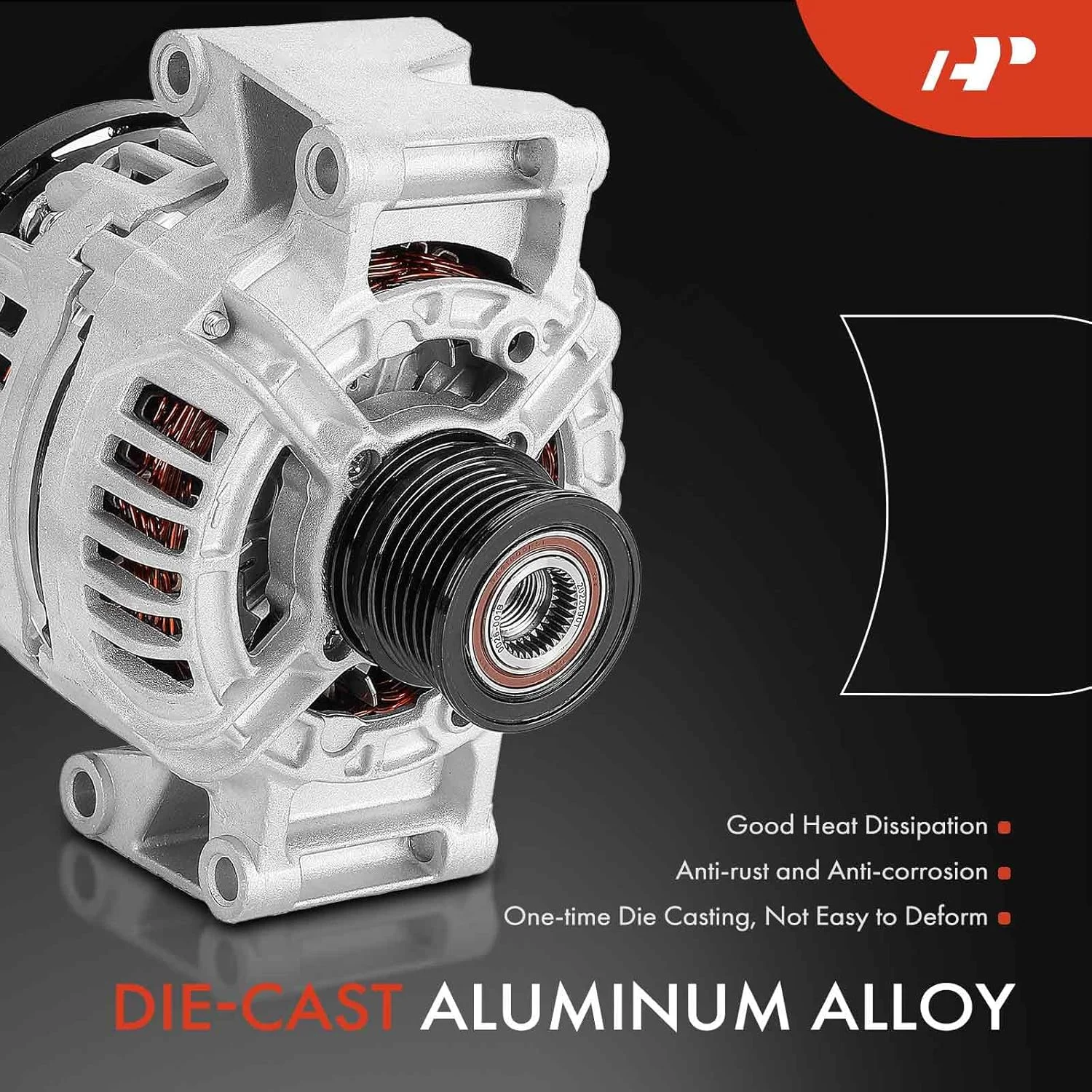 آلترناتور A-Premium سازگار با دوج اسپرینتر 2500/3500 2003-2006 و فرایتلاینر اسپرینتر 2500/3500 2002-2006، 2.7 لیتر، 12 ولت 90 آمپر، پولی کلاچ 6 شیار، چرخش در جهت عقربههای ساعت، جایگزین شماره # 0121542002، 0121542202 آلترناتور A-Premium سازگار با دوج اسپرینتر 2500/3500 2003-2006 و فرایتلاینر اسپرینتر 2500/3500 2002-2006، 2.7 لیتر، 12 ولت 90 آمپر، پولی کلاچ 6 شیار، چرخش در جهت عقربههای ساعت، جایگزین شماره # 0121542002، 0121542202
