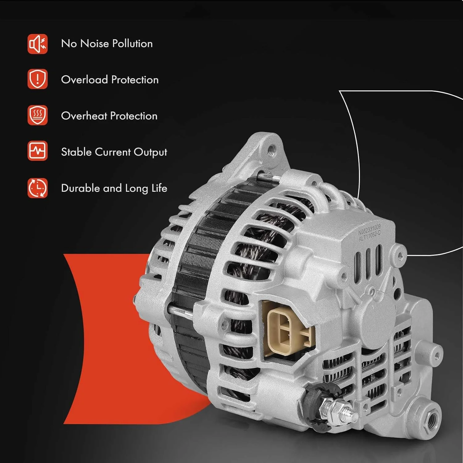 دینام A-Premium سازگار با نیسان Pathfinder 2004، 350Z 2003-2006 و اینفینیتی FX35 2003-2008، G35 2003-2006، 3.5L، 12V 110A پولی 6 شیار چرخش در جهت عقربه های ساعت، جایگزین# 23100CD010، A003TG0191 دینام A-Premium سازگار با نیسان Pathfinder 2004، 350Z 2003-2006 و اینفینیتی FX35 2003-2008، G35 2003-2006، 3.5L، 12V 110A پولی 6 شیار چرخش در جهت عقربه های ساعت، جایگزین# 23100CD010، A003TG0191