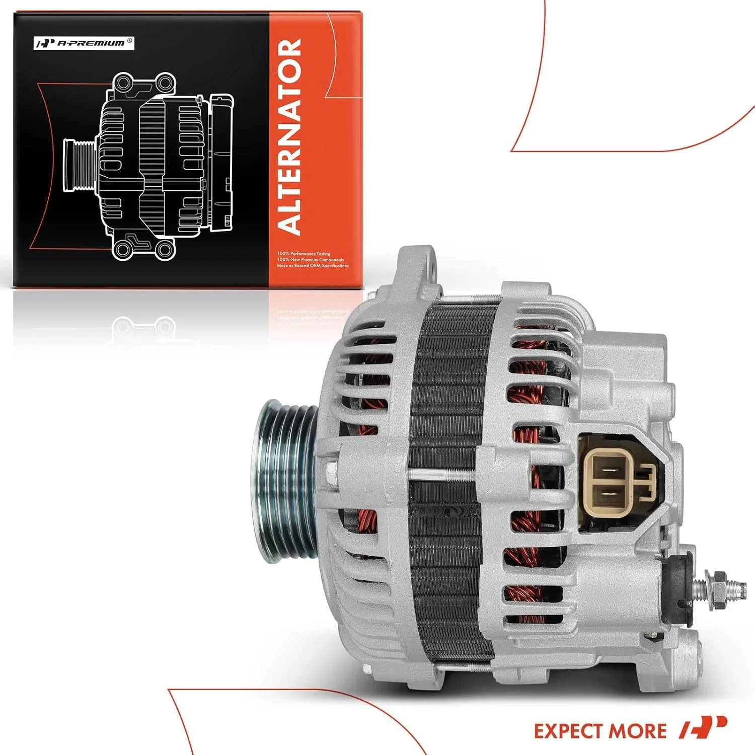 دینام A-Premium سازگار با نیسان Pathfinder 2004، 350Z 2003-2006 و اینفینیتی FX35 2003-2008، G35 2003-2006، 3.5L، 12V 110A پولی 6 شیار چرخش در جهت عقربه های ساعت، جایگزین# 23100CD010، A003TG0191 دینام A-Premium سازگار با نیسان Pathfinder 2004، 350Z 2003-2006 و اینفینیتی FX35 2003-2008، G35 2003-2006، 3.5L، 12V 110A پولی 6 شیار چرخش در جهت عقربه های ساعت، جایگزین# 23100CD010، A003TG0191