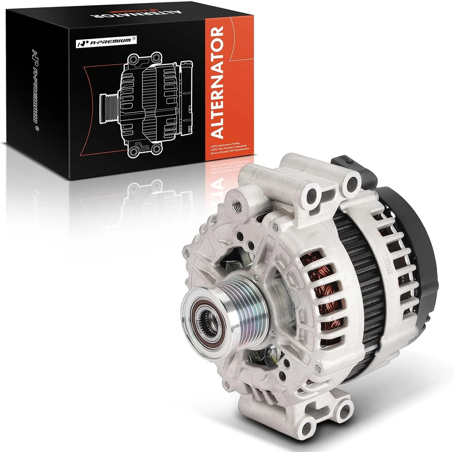 دینام A-Premium سازگار با BMW 335d 09-10، 335i 07-10، 335i xDrive 09-10، 335is 11-13، 335xi، 535i، 535i xDrive، 535xi، سری 1 M، 135i، 12 ولت 180 آمپر پولی کلاچ 7 شیار CW